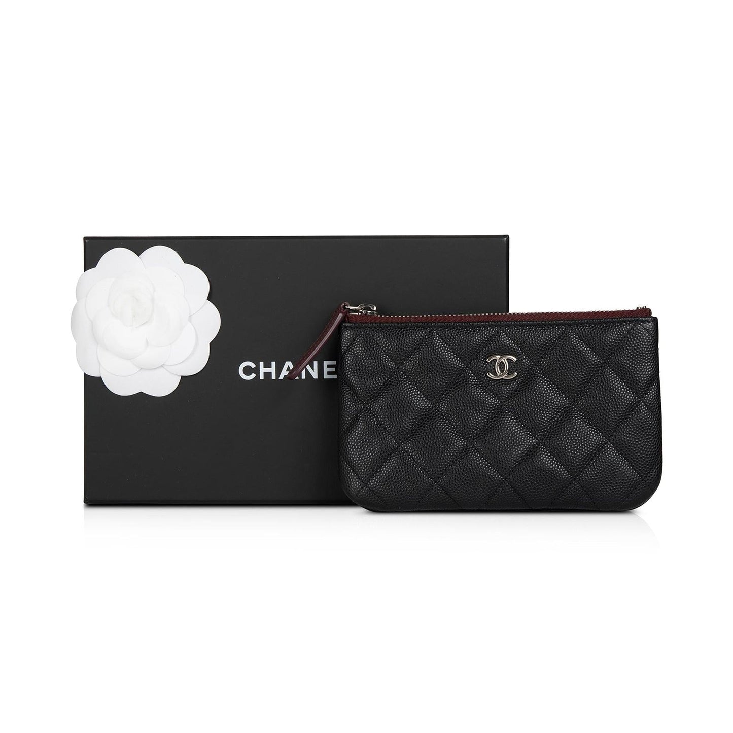 Chanel Caviar Classic Zip Black Travel Bag