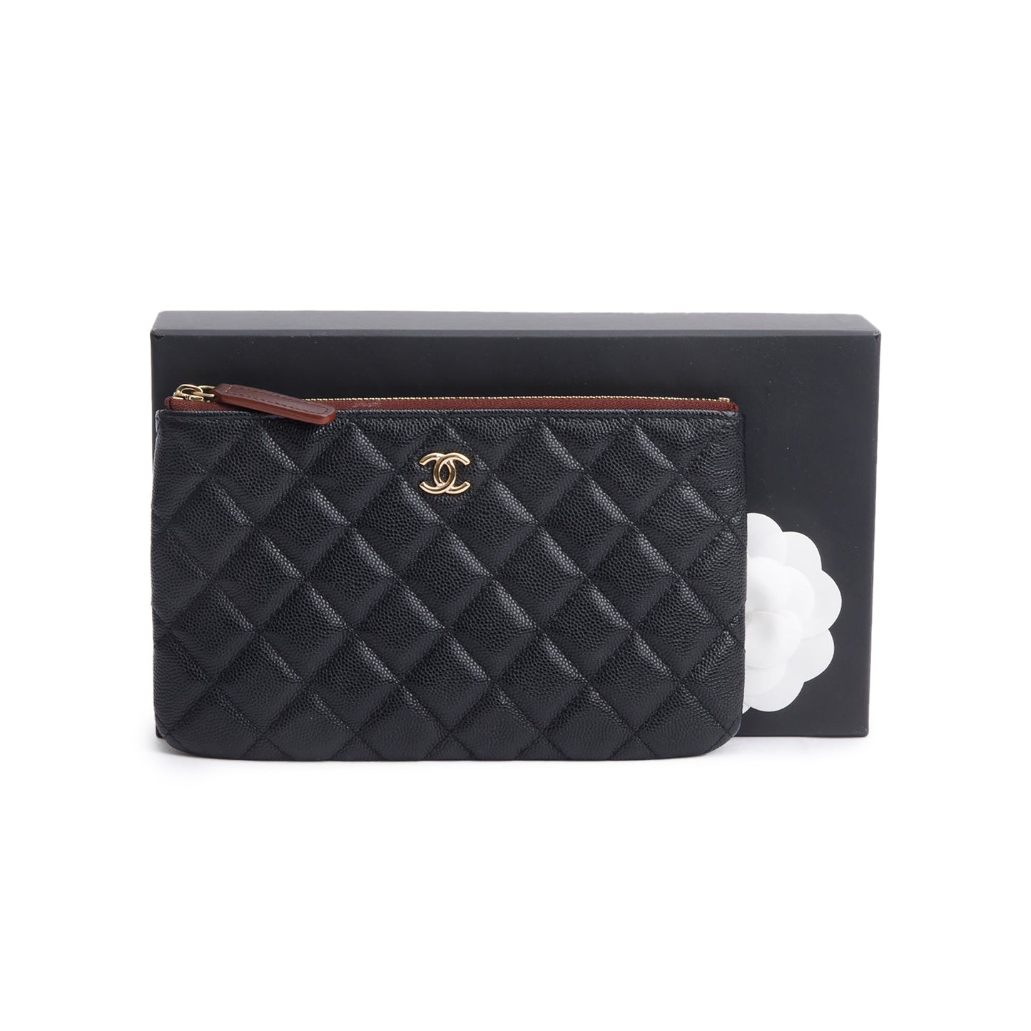 Chanel Quilted Caviar Classic Zipped Leather Black Travel Bag