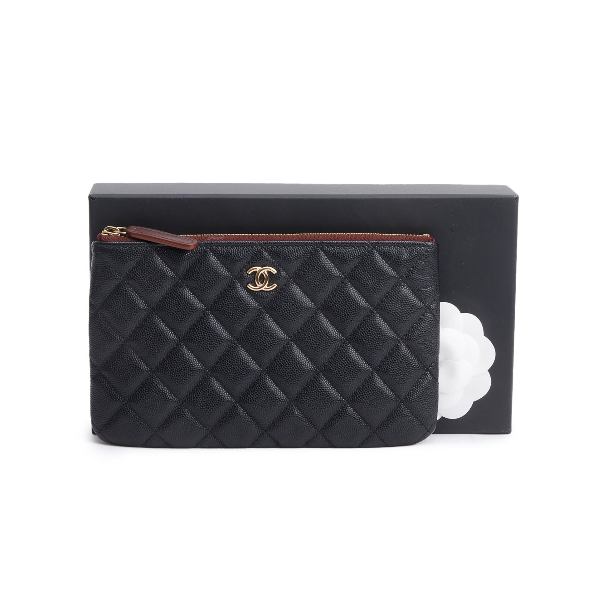 Chanel Quilted Caviar Classic Zipped Leather Black Travel Bag