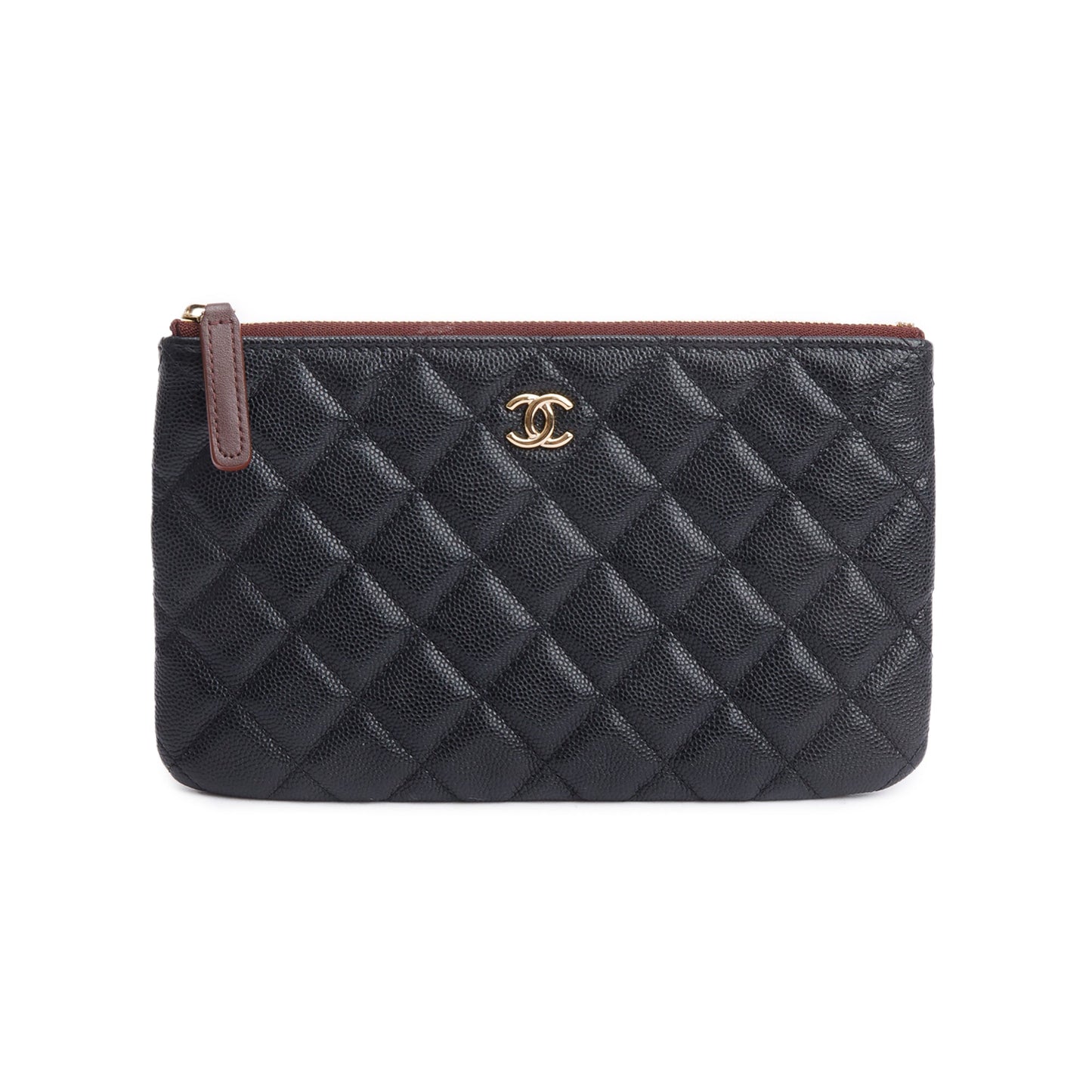Chanel Quilted Caviar Classic Zipped Leather Black Travel Bag