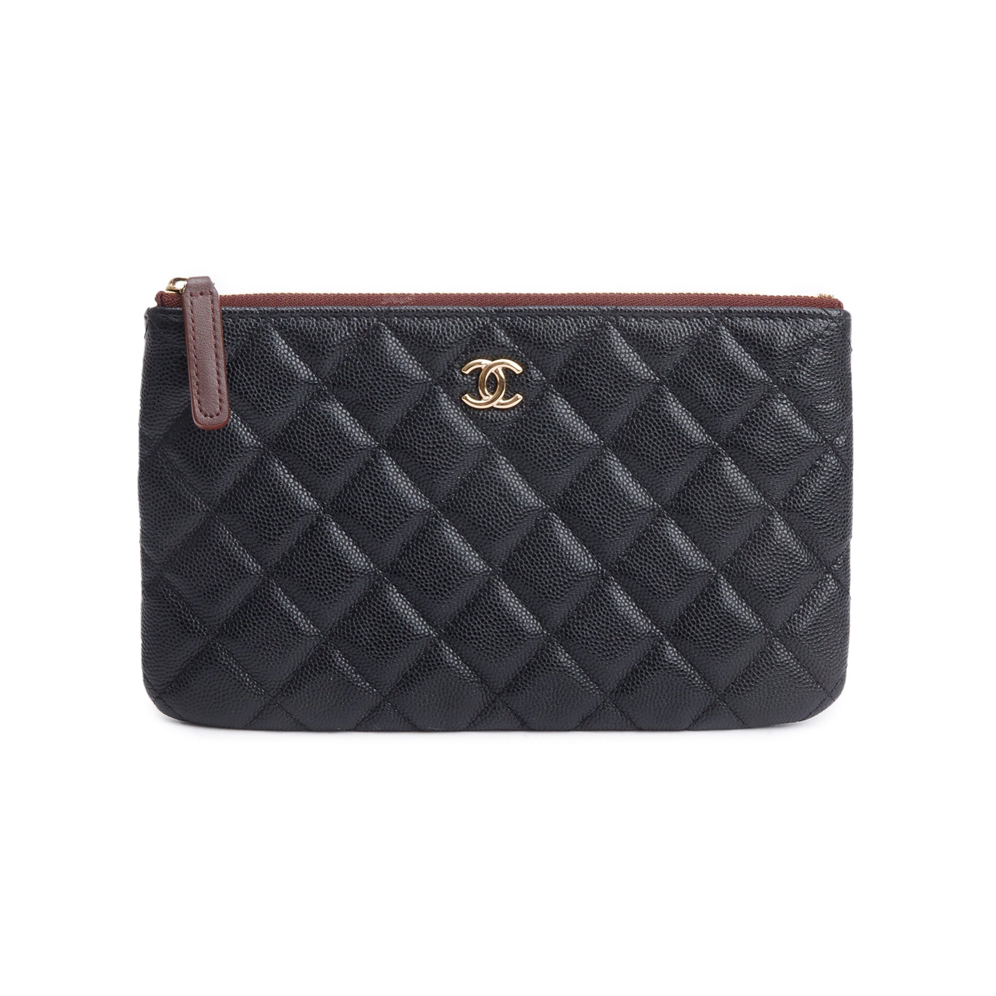 Chanel Quilted Caviar Classic Zipped Leather Black Travel Bag