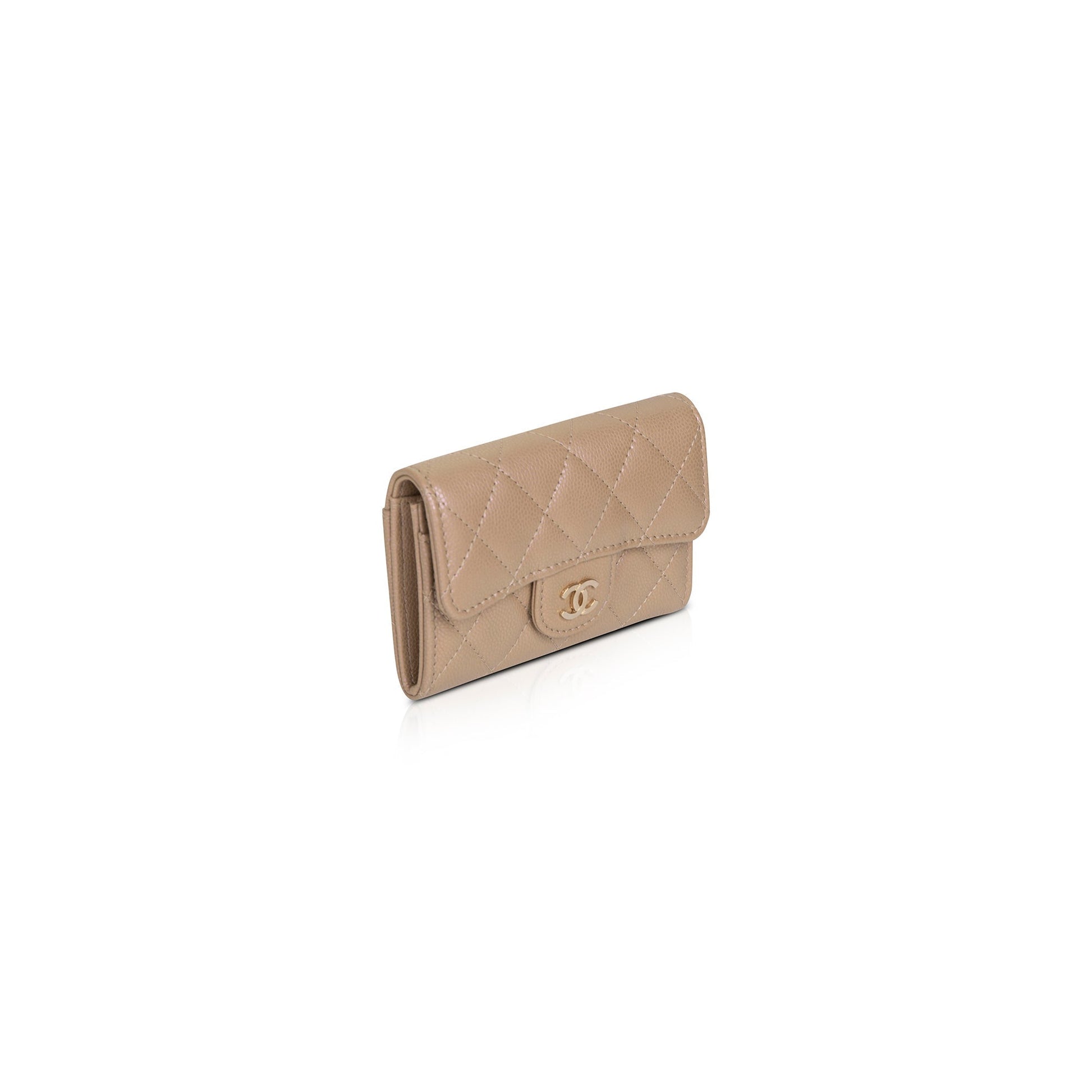 Chanel Caviar Classic Card Holder Wallet Case Authenticity Card