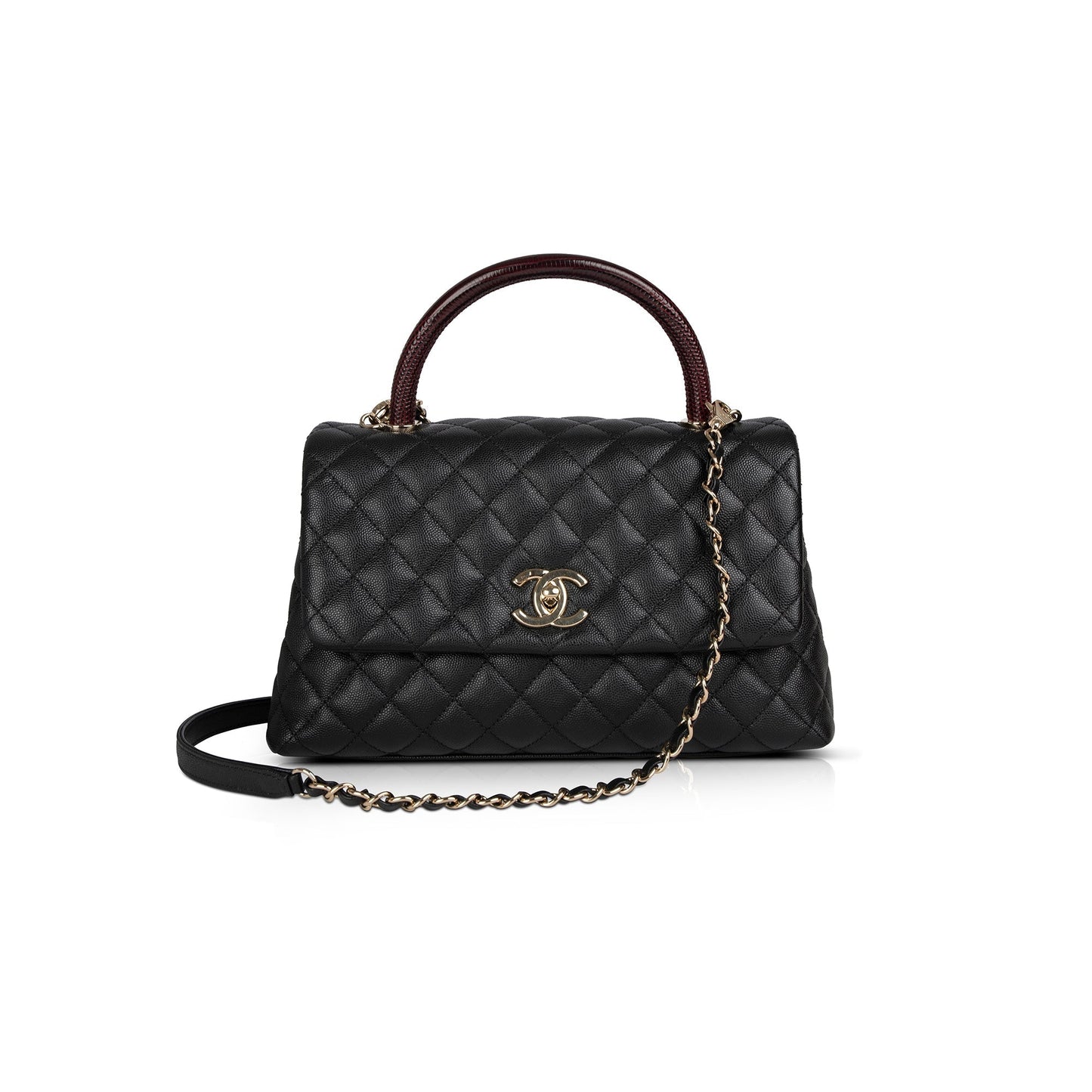 Chanel Lizard-Trimmed Coco Handle Travel Bag