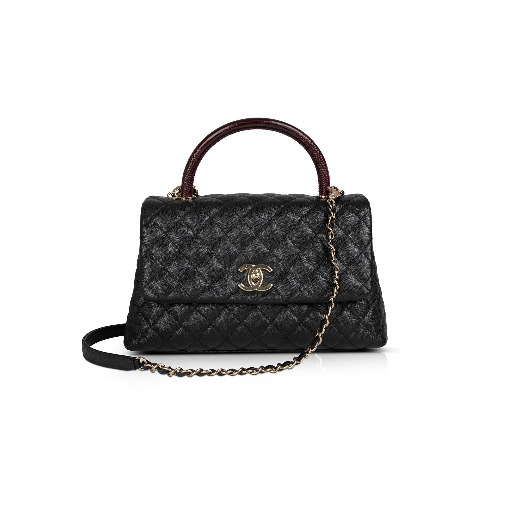Chanel Lizard-Trimmed Coco Handle Travel Bag