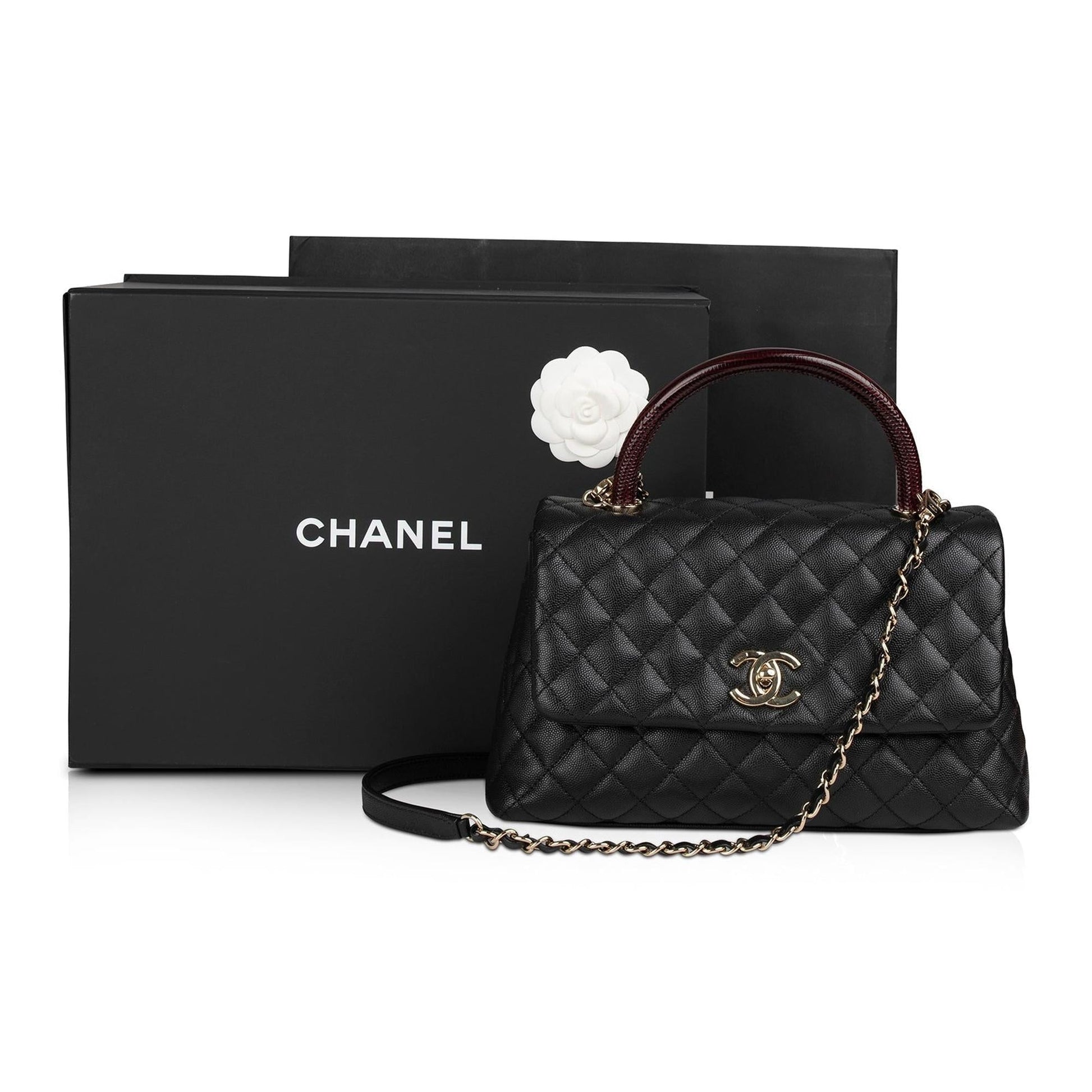 Chanel Lizard-Trimmed Coco Handle Travel Bag