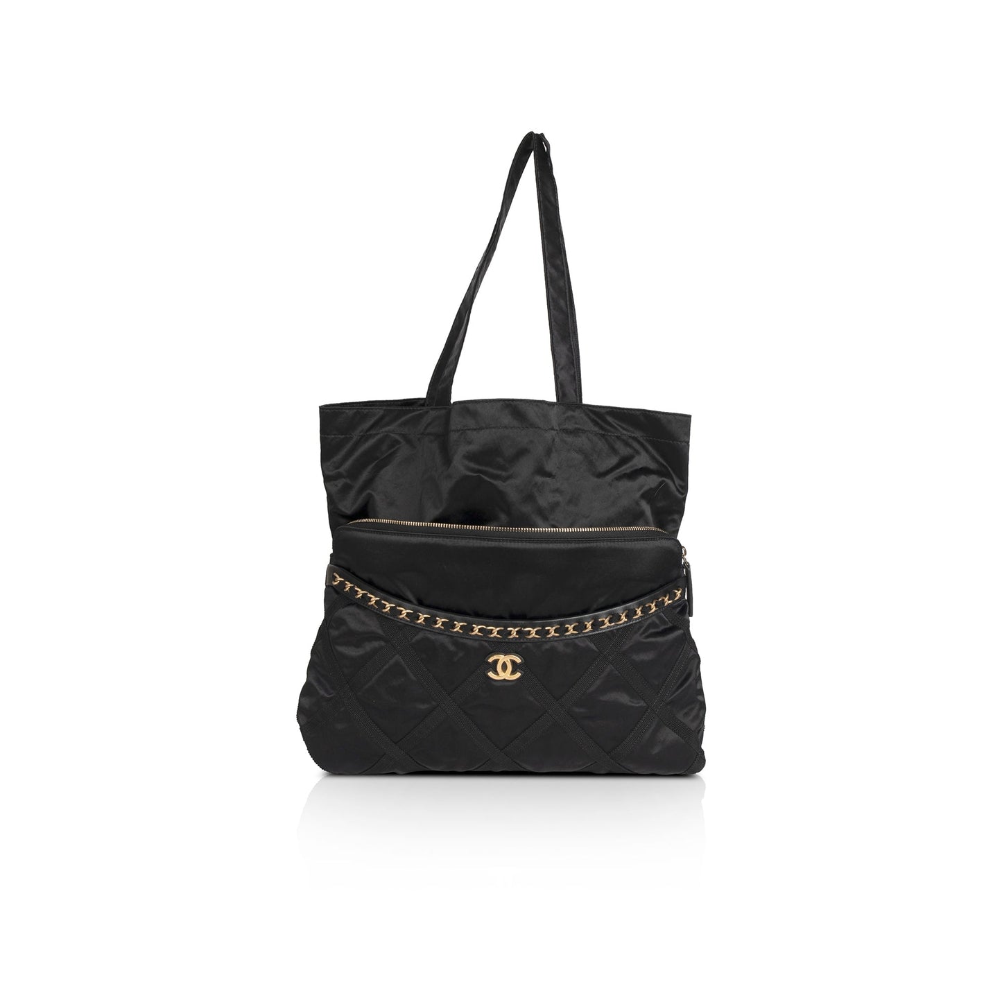 Chanel Nylon Grosgrain Lifestyle Foldable Travel Bag