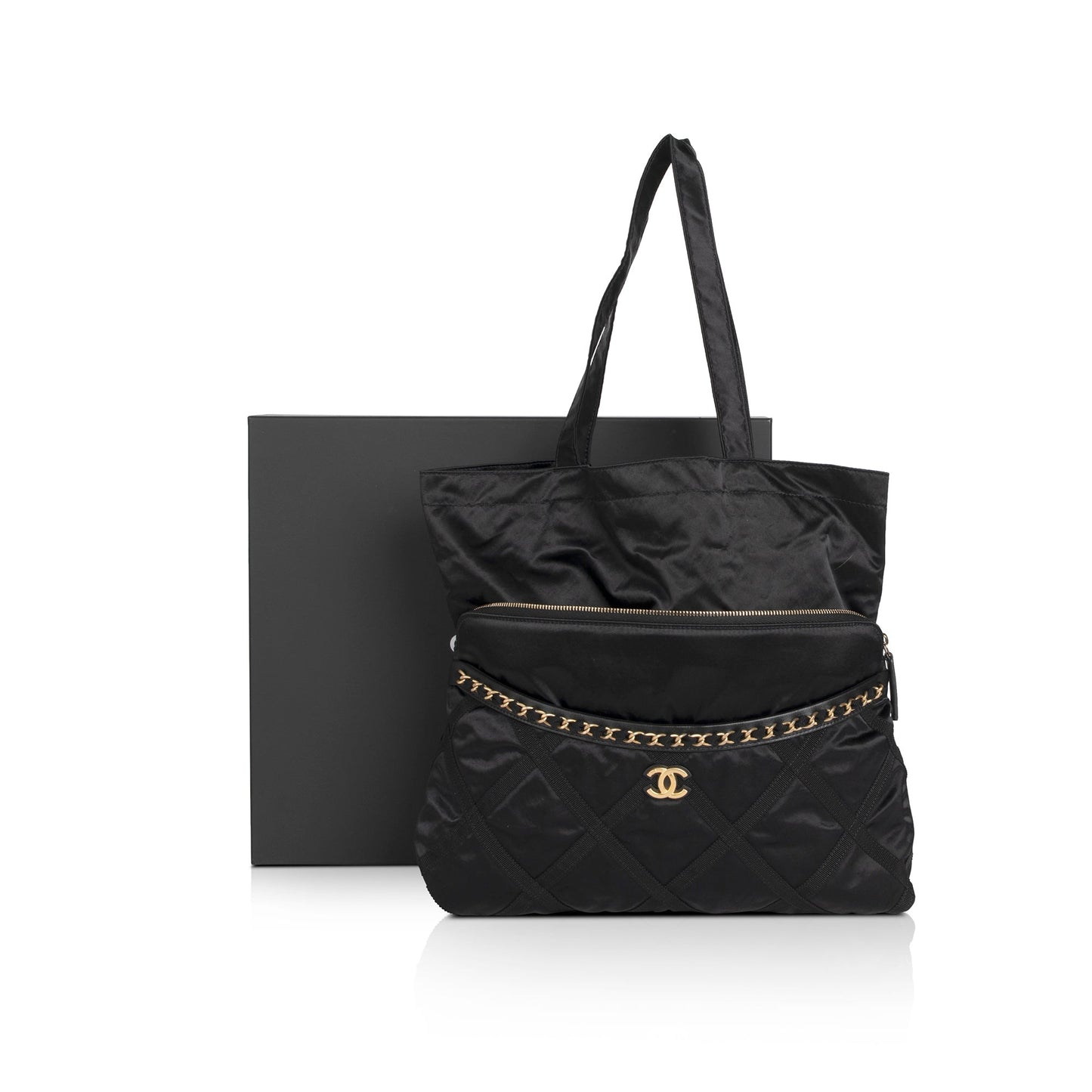 Chanel Nylon Grosgrain Lifestyle Foldable Travel Bag