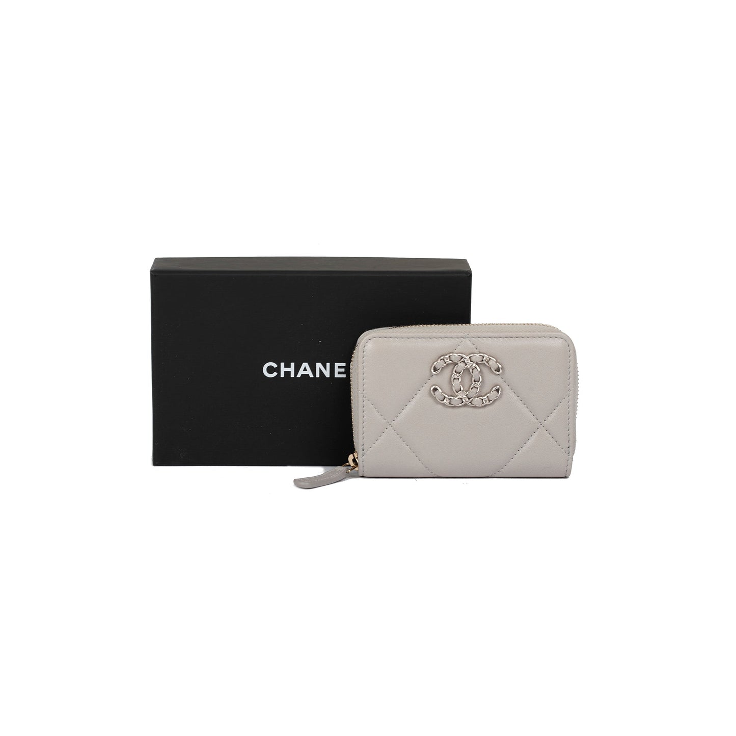 Chanel 19 Zipped Coin Purse Wallet Case Box Receipt