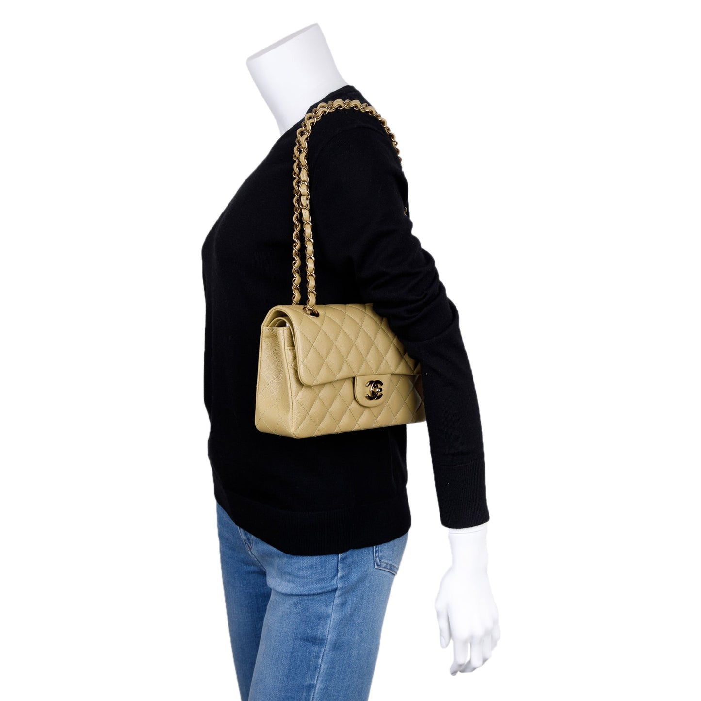 Chanel Caviar Classic Double Flap Travel Bag
