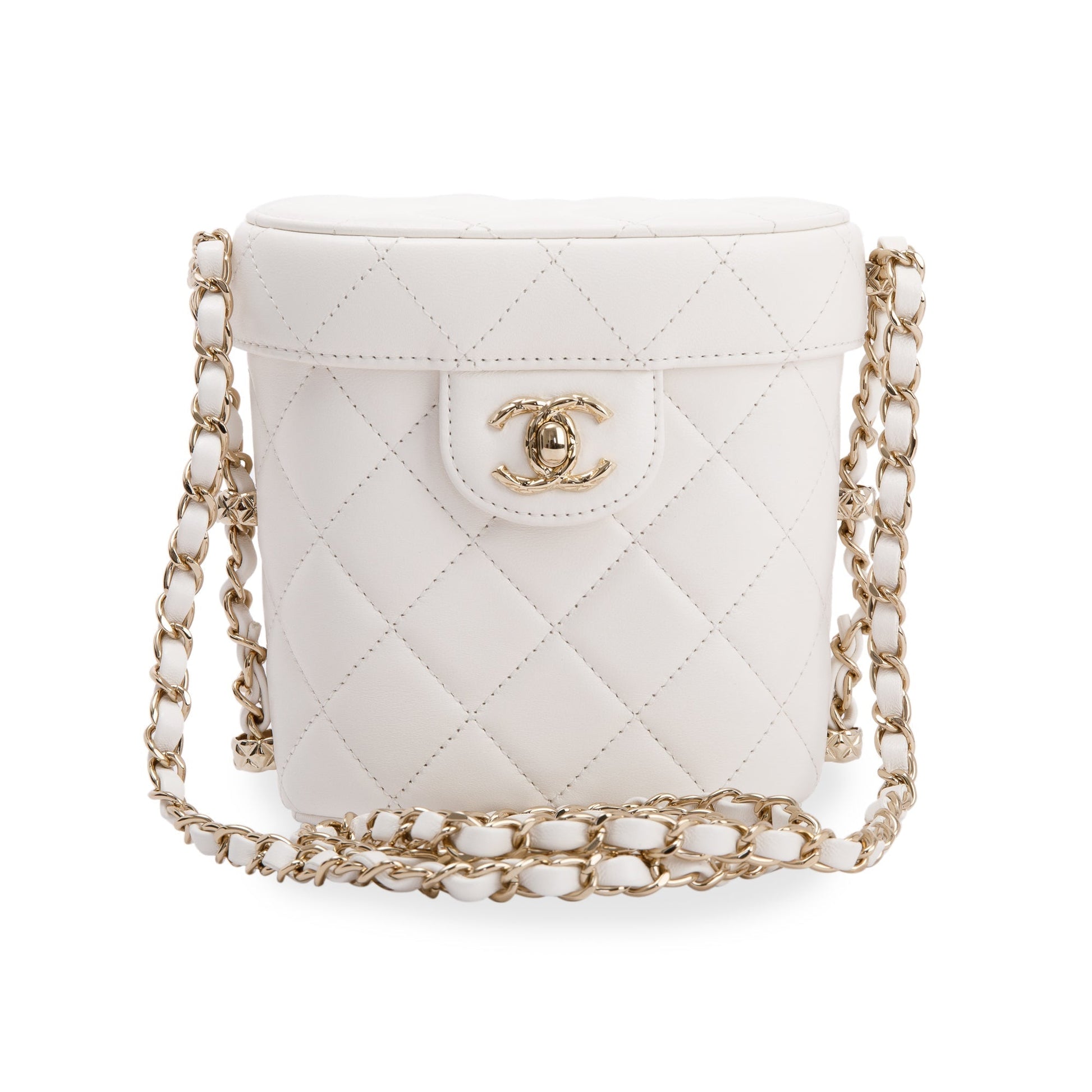 Chanel Vanity Leather Lambskin Travel Bag