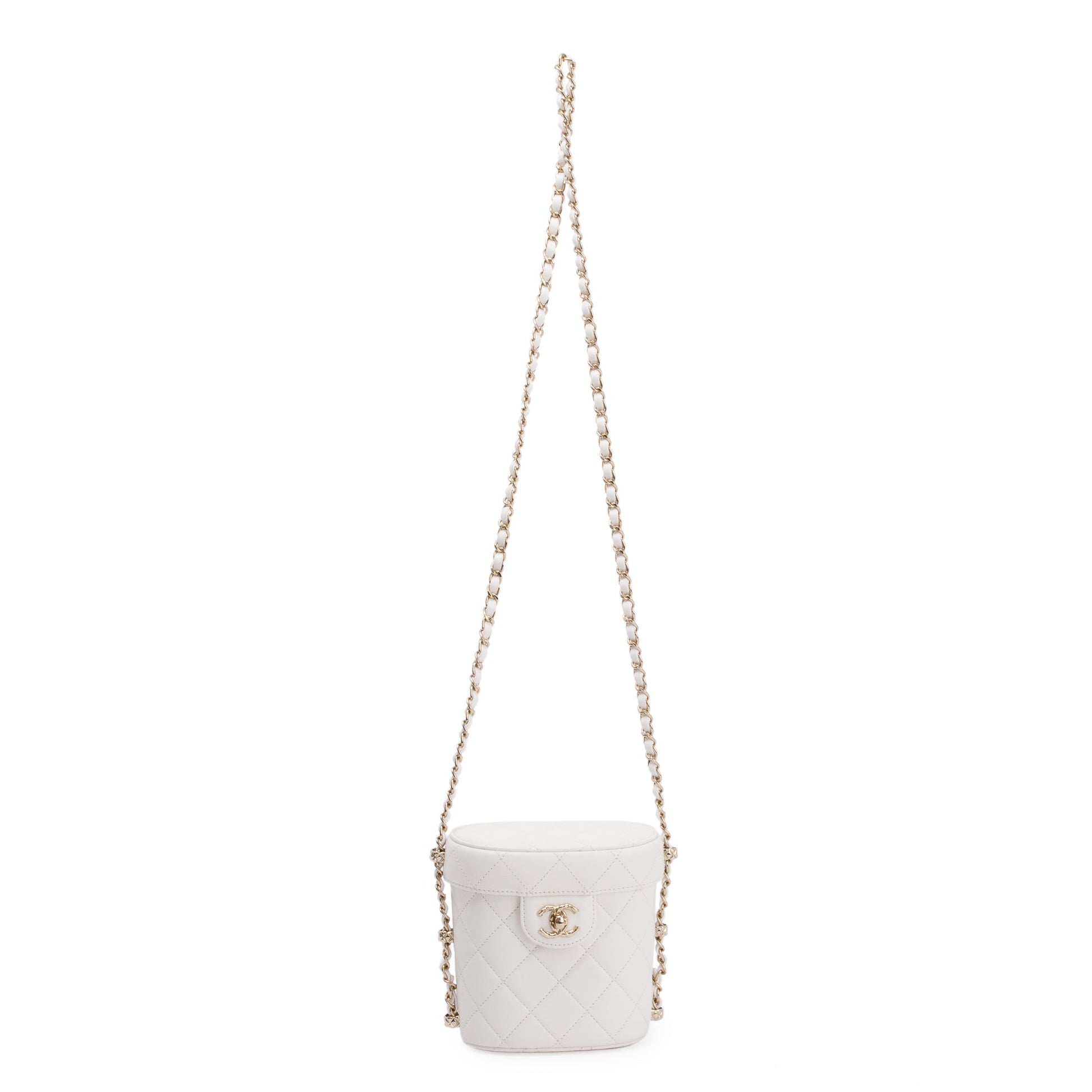 Chanel Vanity Leather Lambskin Travel Bag