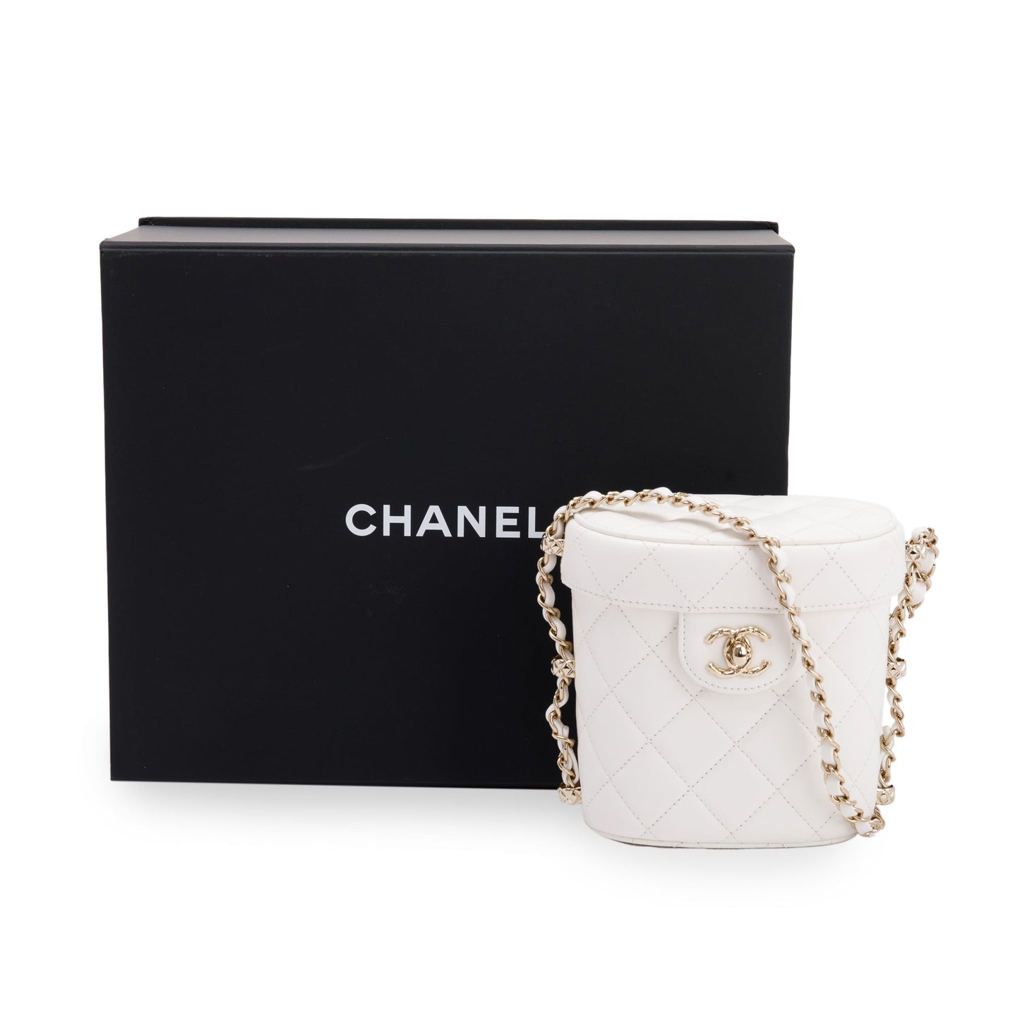 Chanel Vanity Leather Lambskin Travel Bag