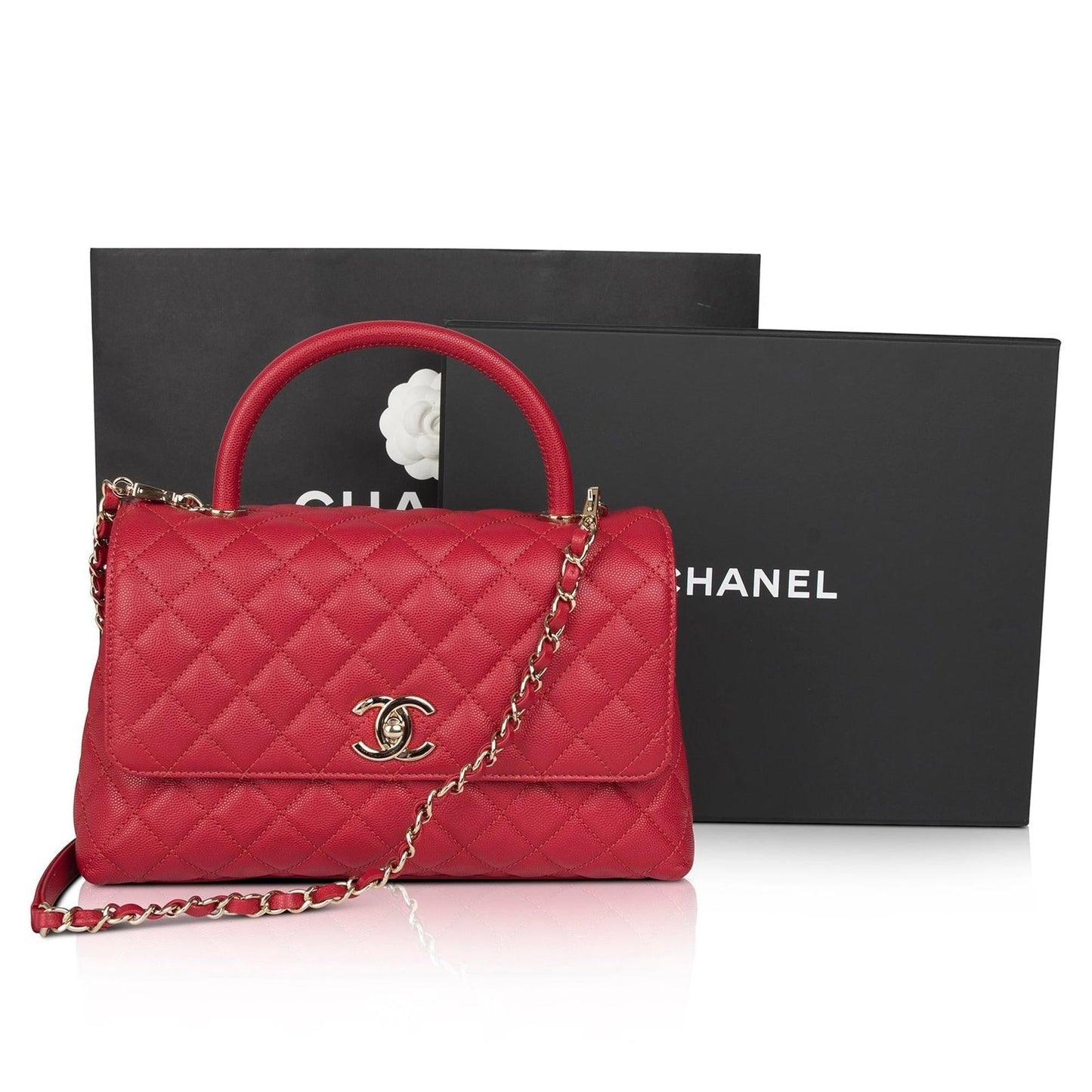 Chanel Coco Handle Travel Bag W Box