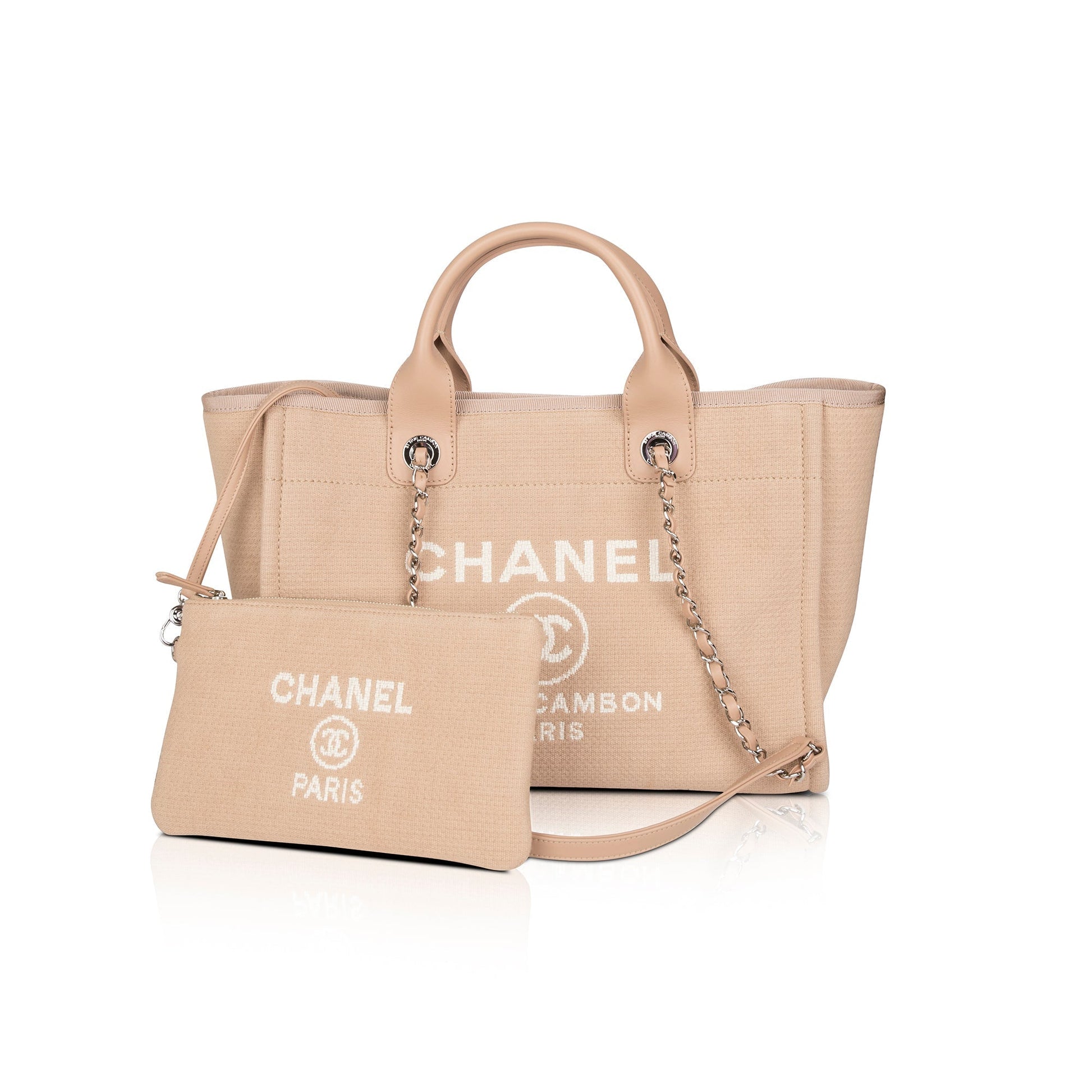 Chanel Mixed Fibers Deauville Travel Bag