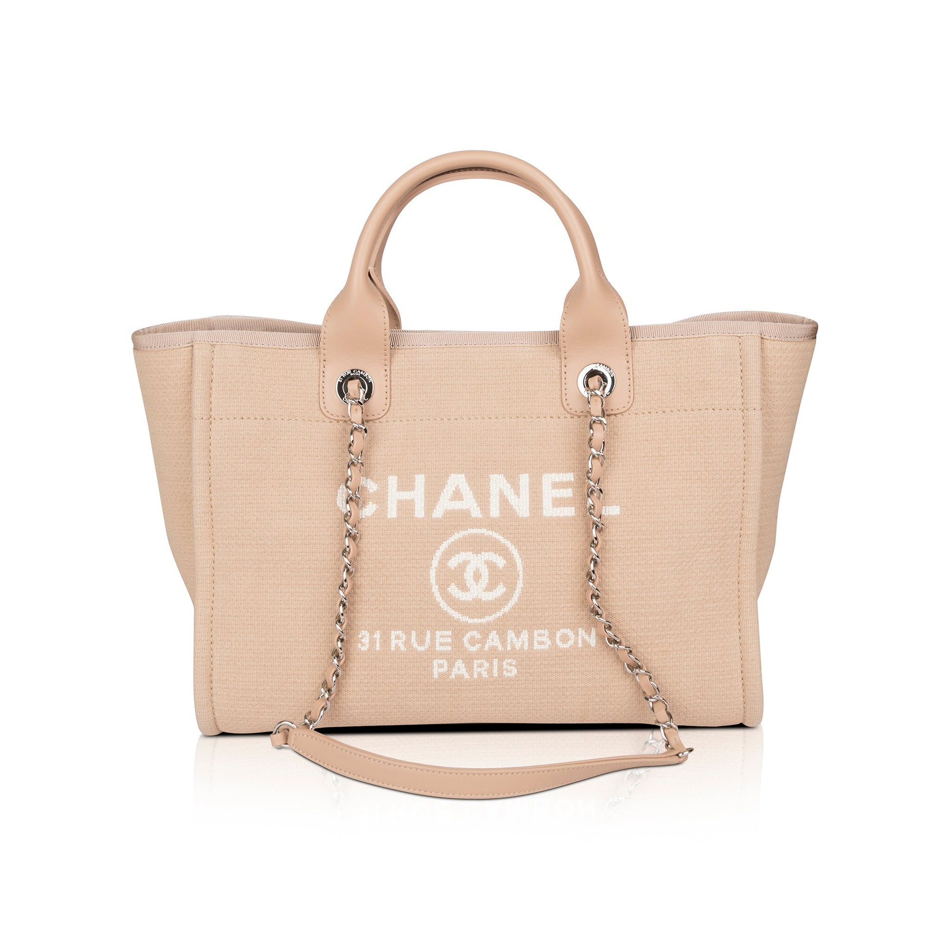 Chanel Mixed Fibers Deauville Travel Bag