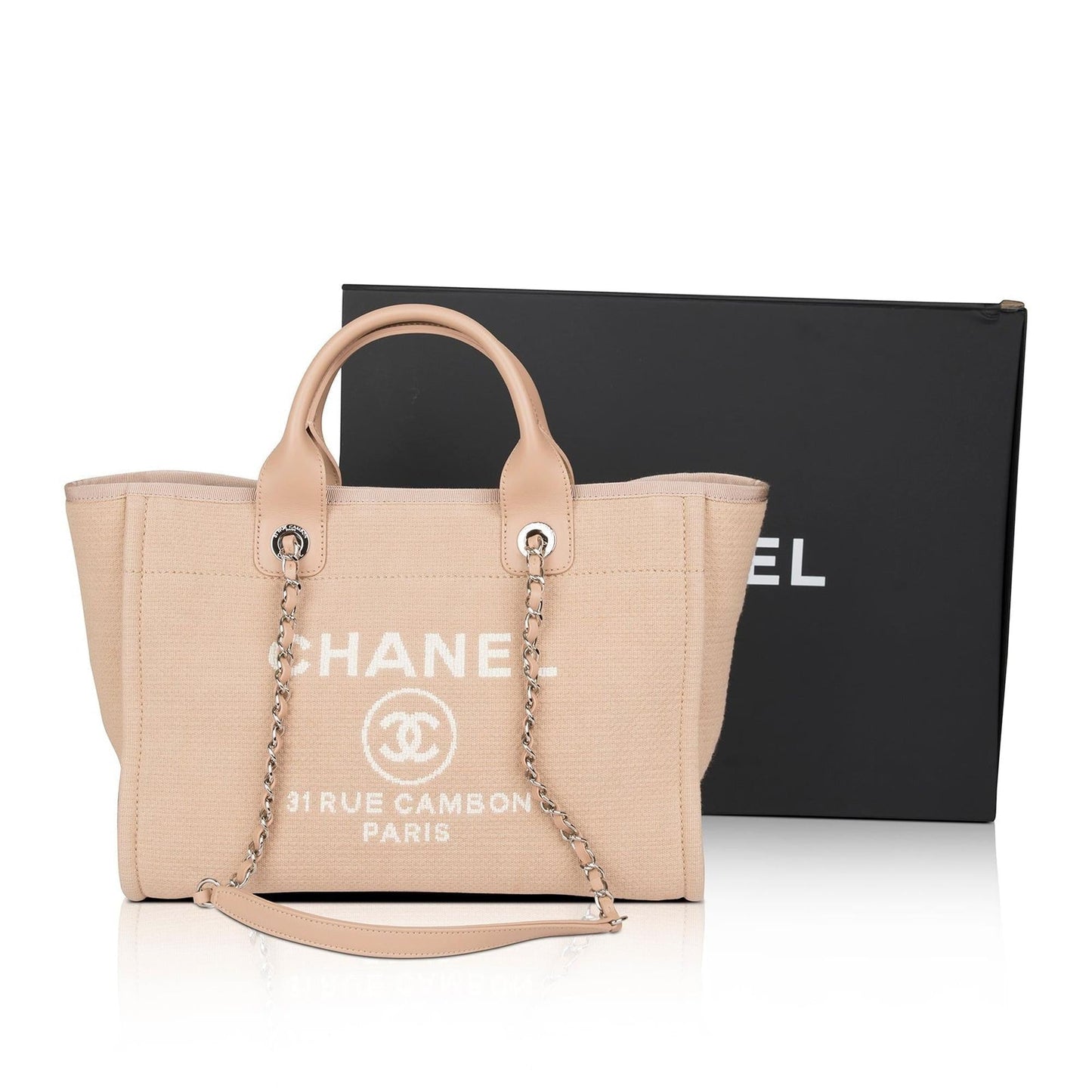Chanel Mixed Fibers Deauville Travel Bag