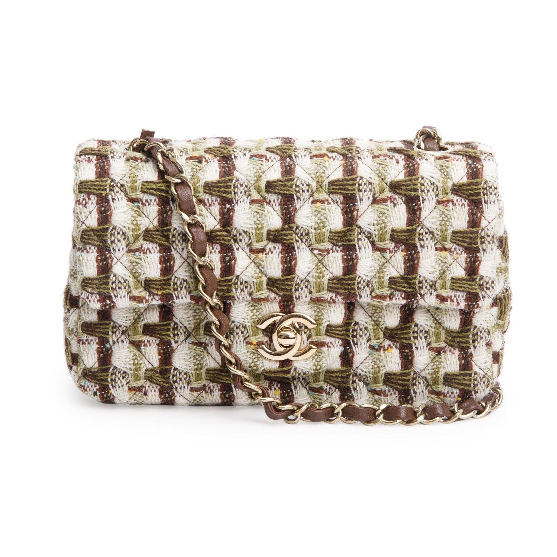 Chanel Tweed Classic Rectangular Flap Multicolor Travel Bag