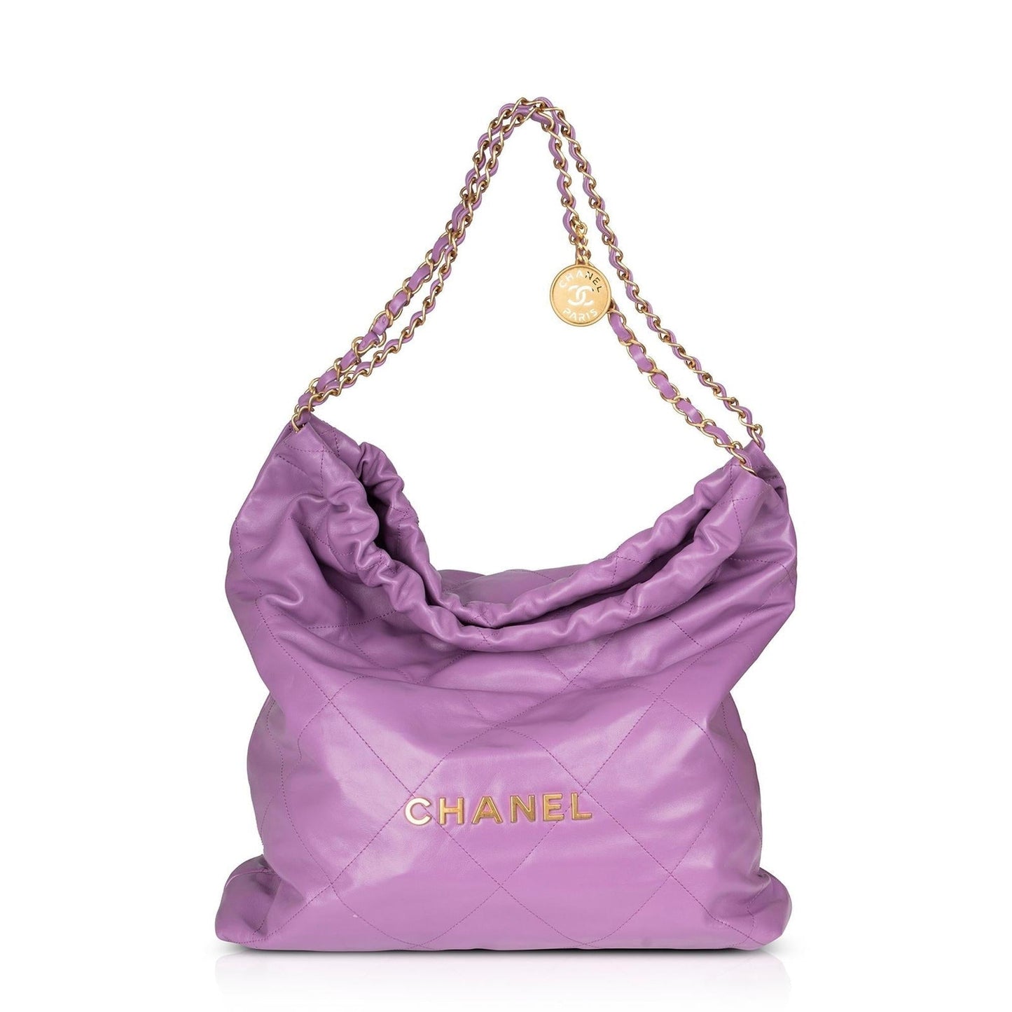 Chanel Shiny 22 Hobo Calfskin Travel Bag