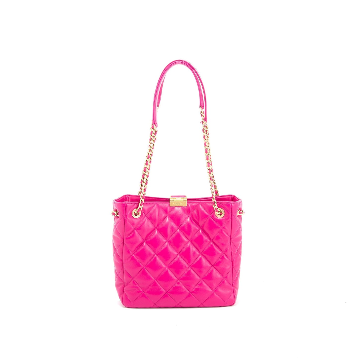 Chanel Shopping Leather Lambskin Pink Travel Bag
