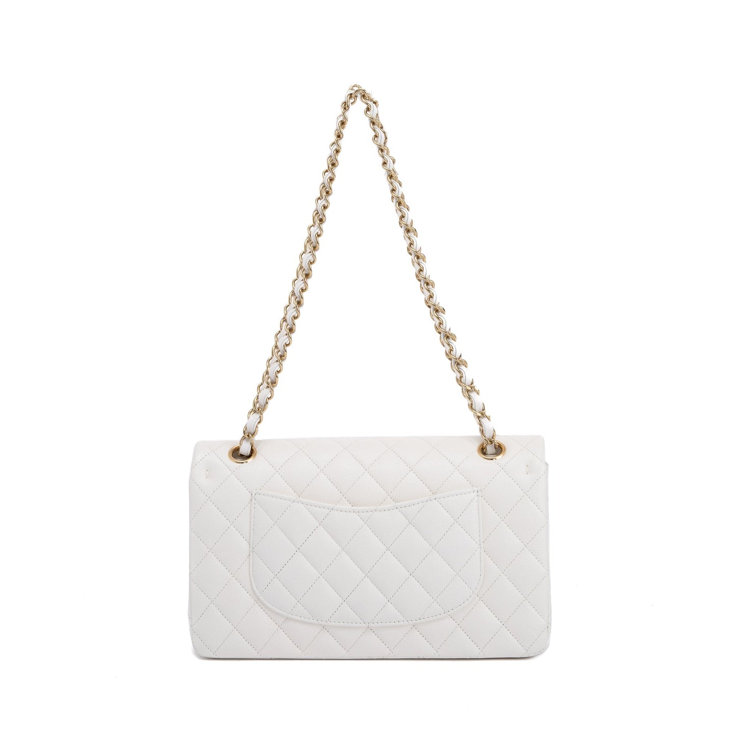 Chanel Caviar Classic Double Flap White Travel Bag Flap Bag