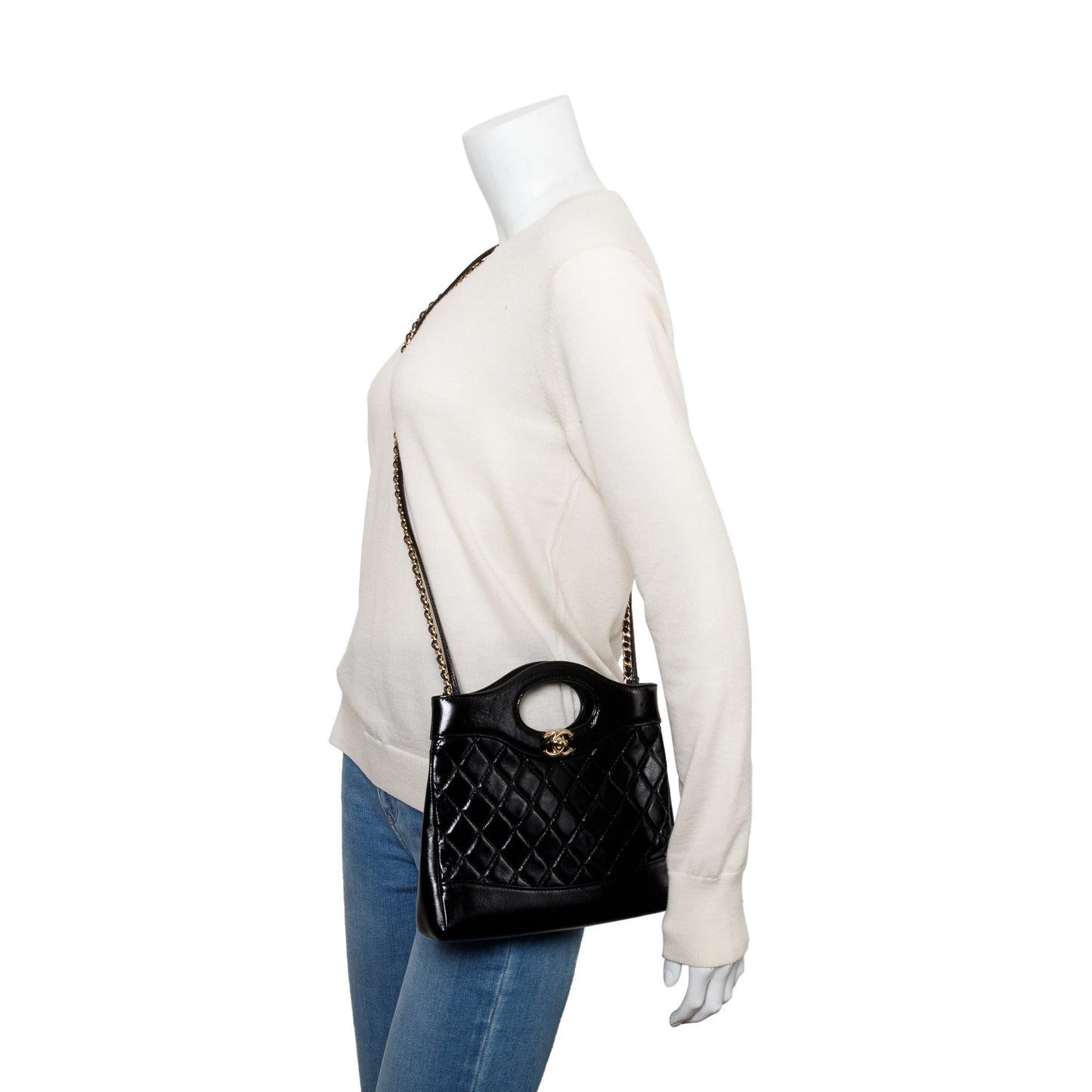 Chanel 31 Shopping Leather Calfskin Black Travel Bag Shopping Tote