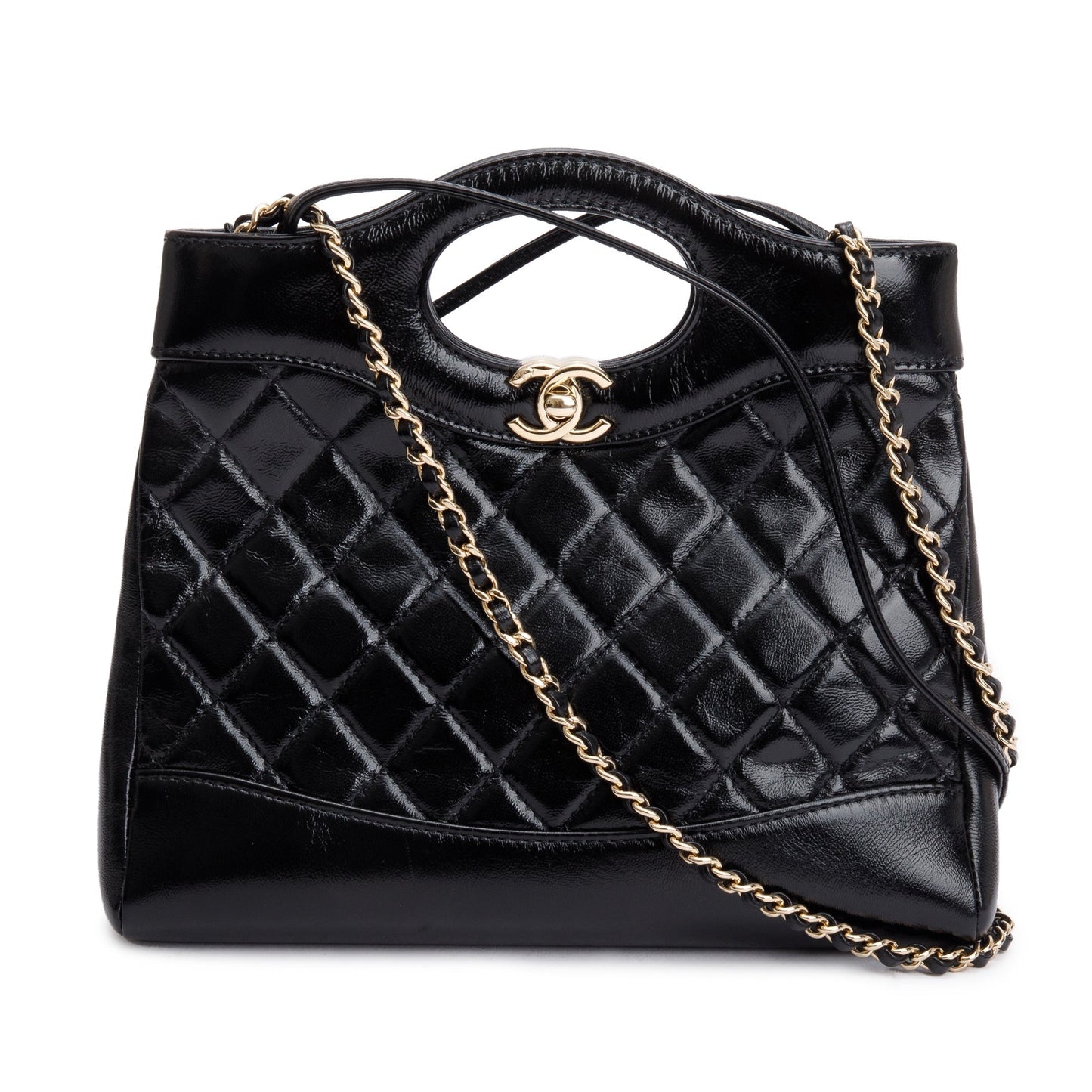 Chanel 31 Shopping Leather Calfskin Black Travel Bag Shopping Tote