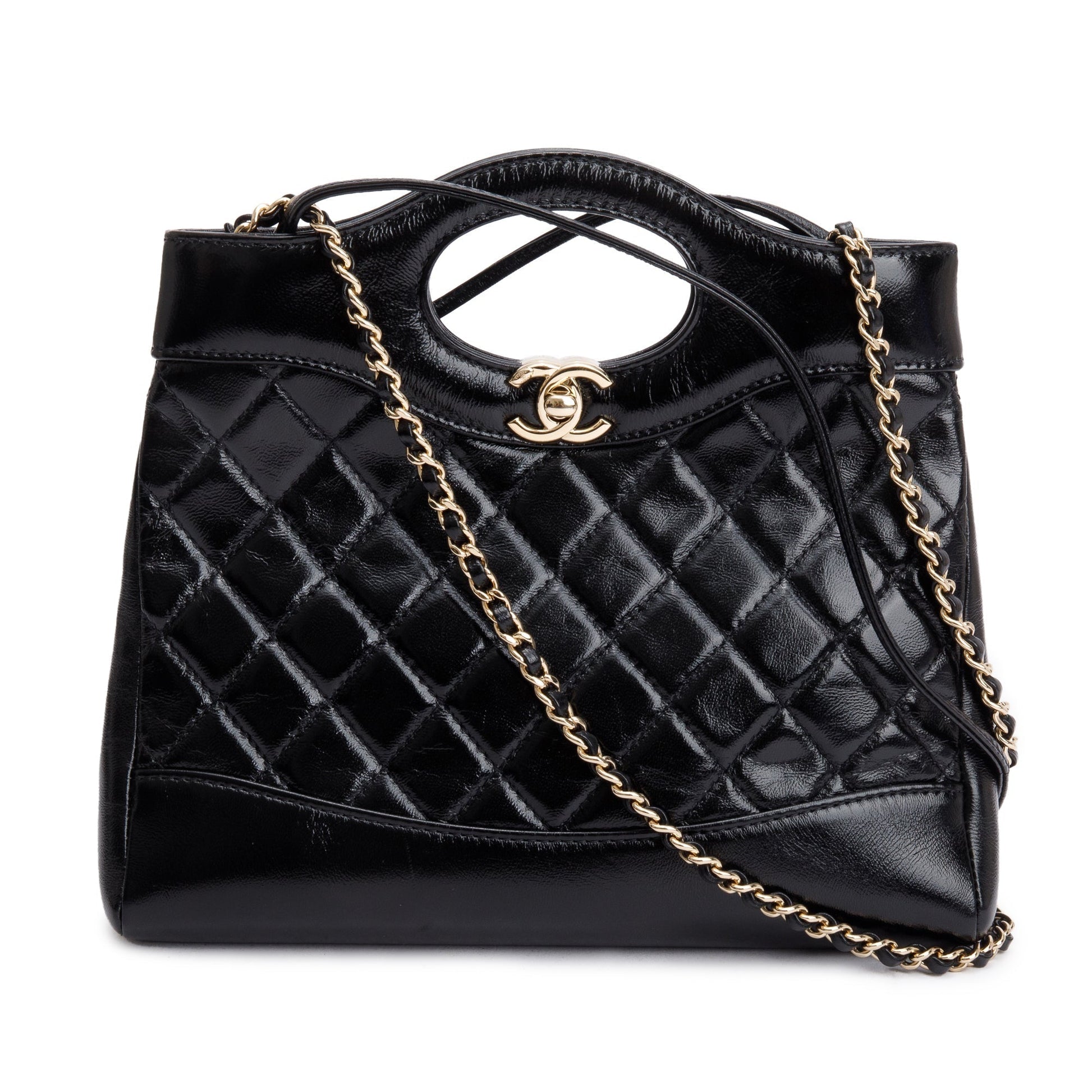 Chanel 31 Shopping Leather Calfskin Black Travel Bag Shopping Tote