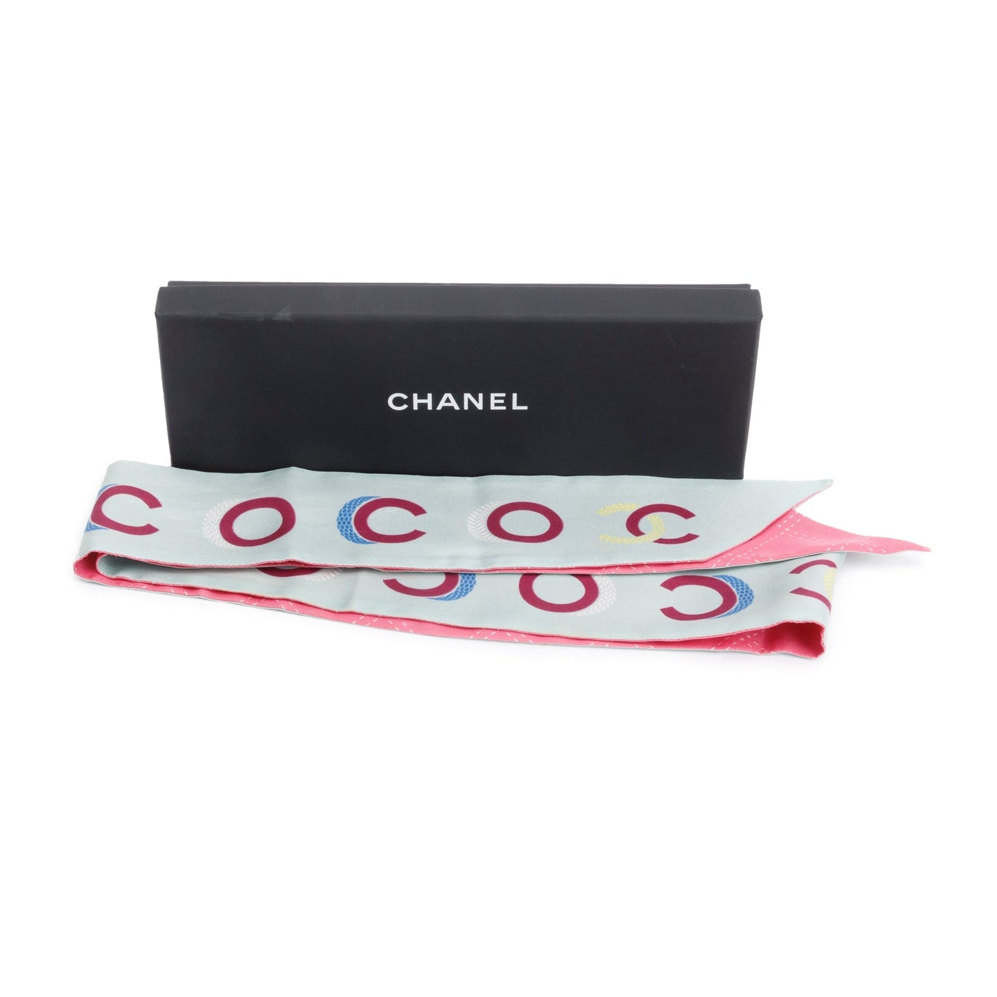 Chanel CC Printed Silk Twill Slim Pink Travel Bag