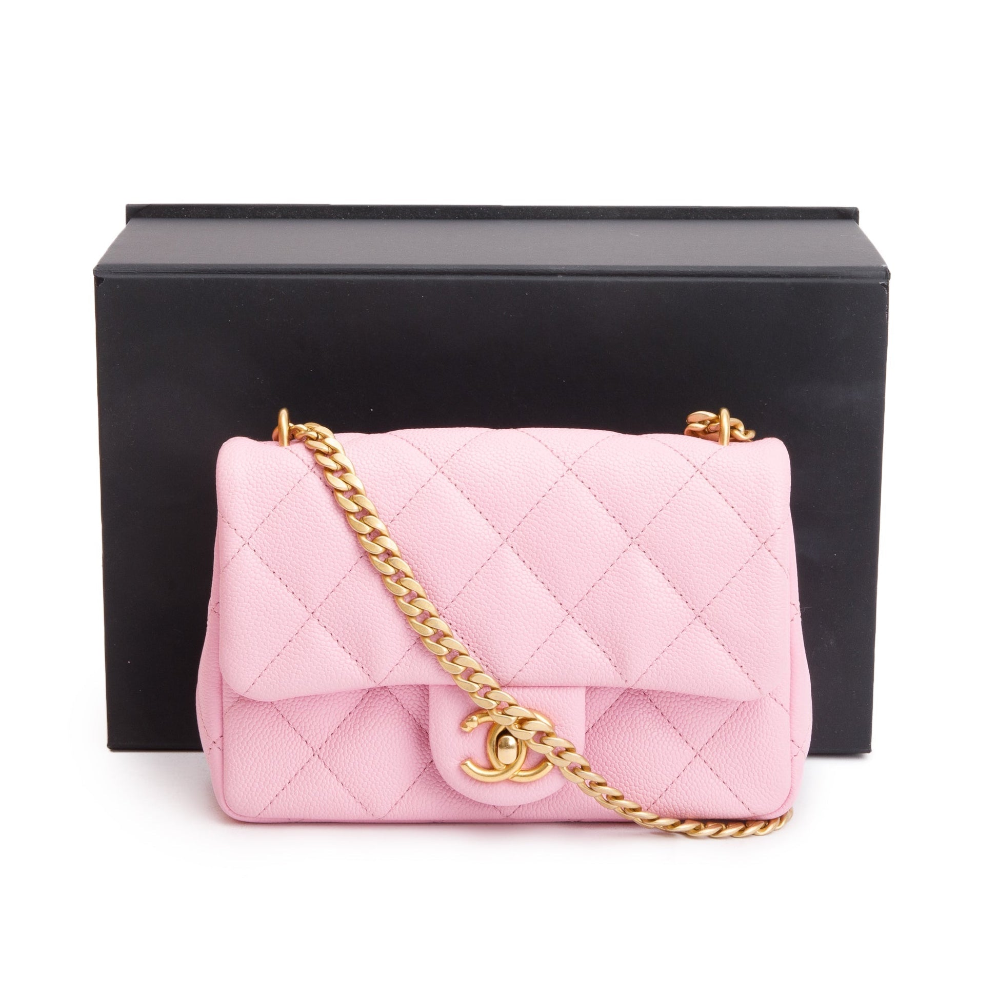 Chanel Quilted Caviar Sweetheart Crush Classic Leather Pink Travel Bag