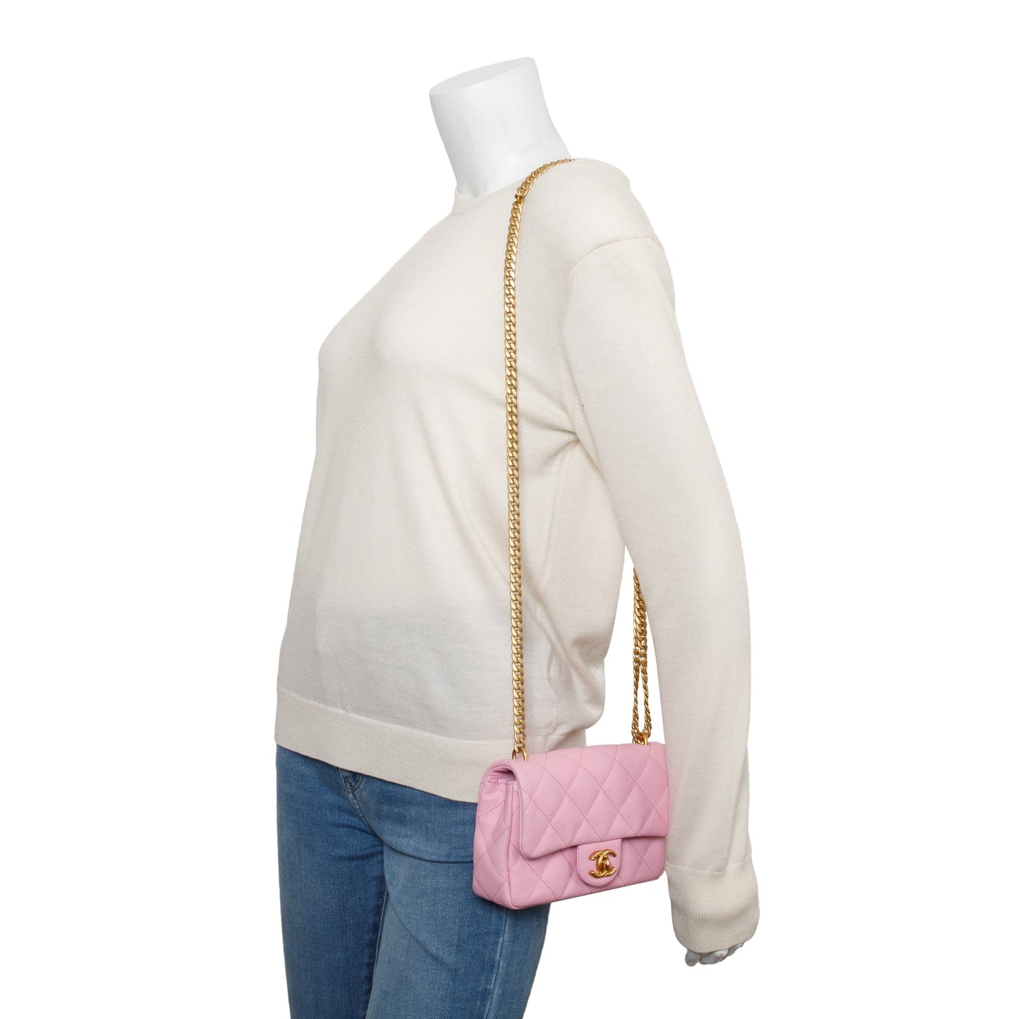 Chanel Quilted Caviar Sweetheart Crush Classic Leather Pink Travel Bag