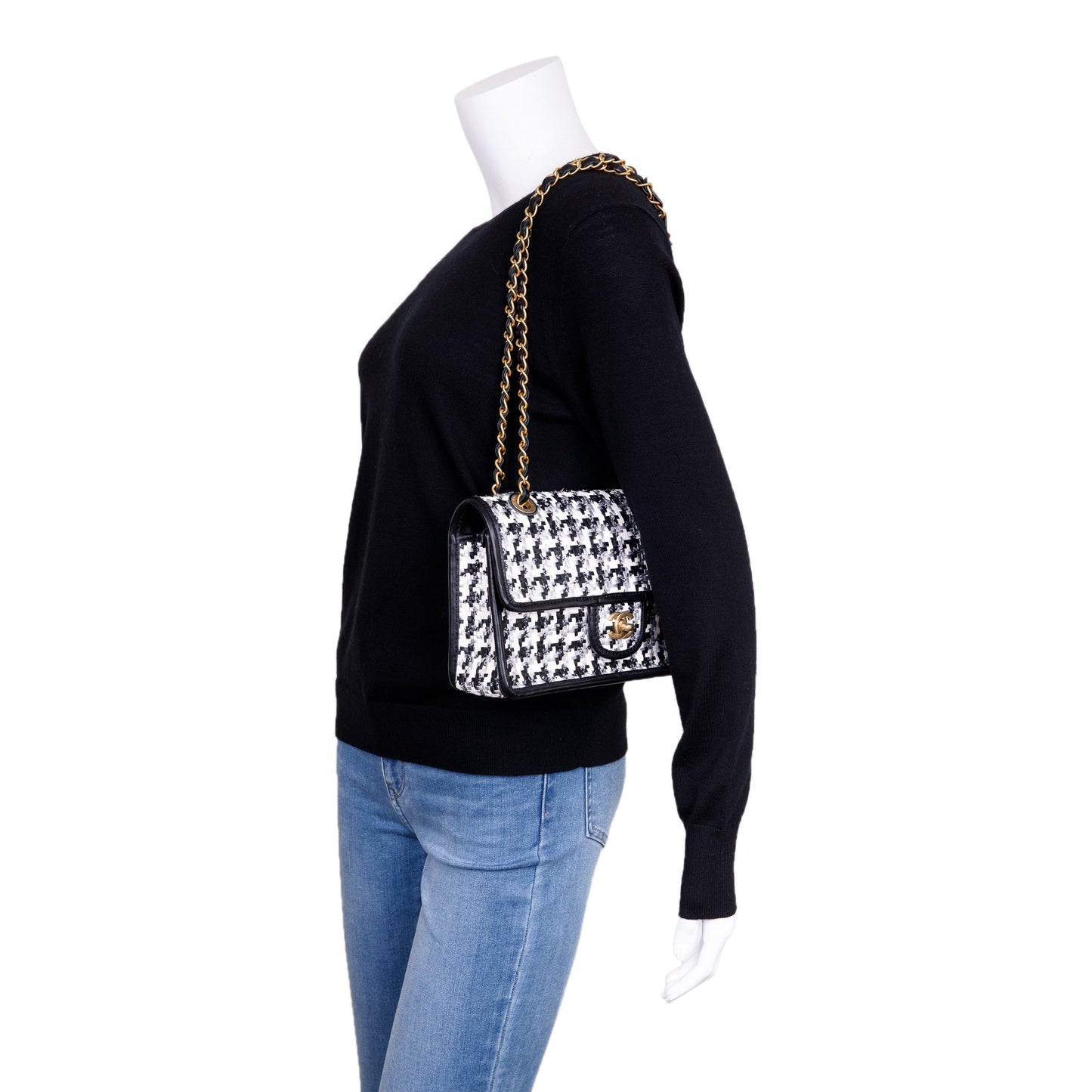 Chanel Viscose Woven Flap Travel Bag