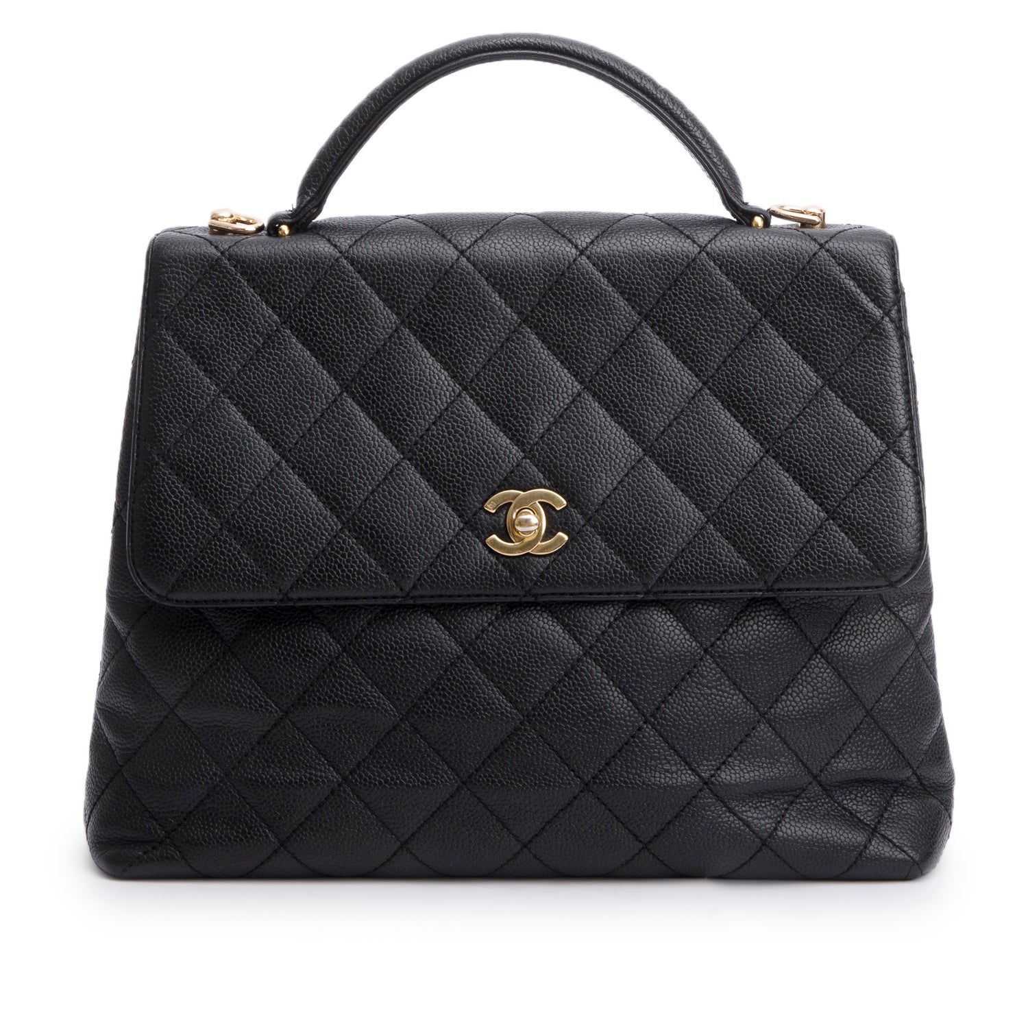 Chanel Caviar Jumbo Kelly Flap Black Travel Bag