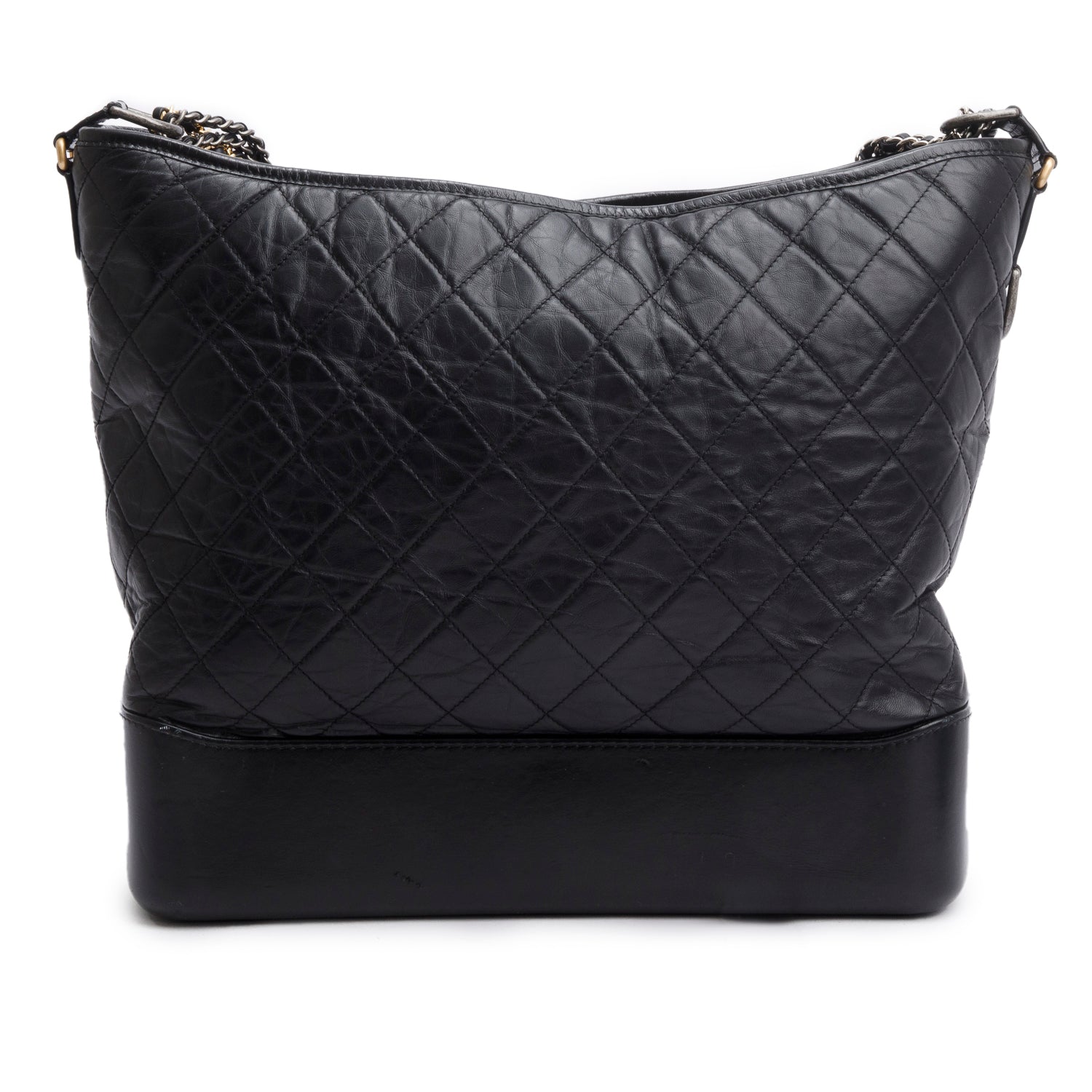 Chanel Aged Quilted Gabrielle Hobo Calfskin Travel Bag