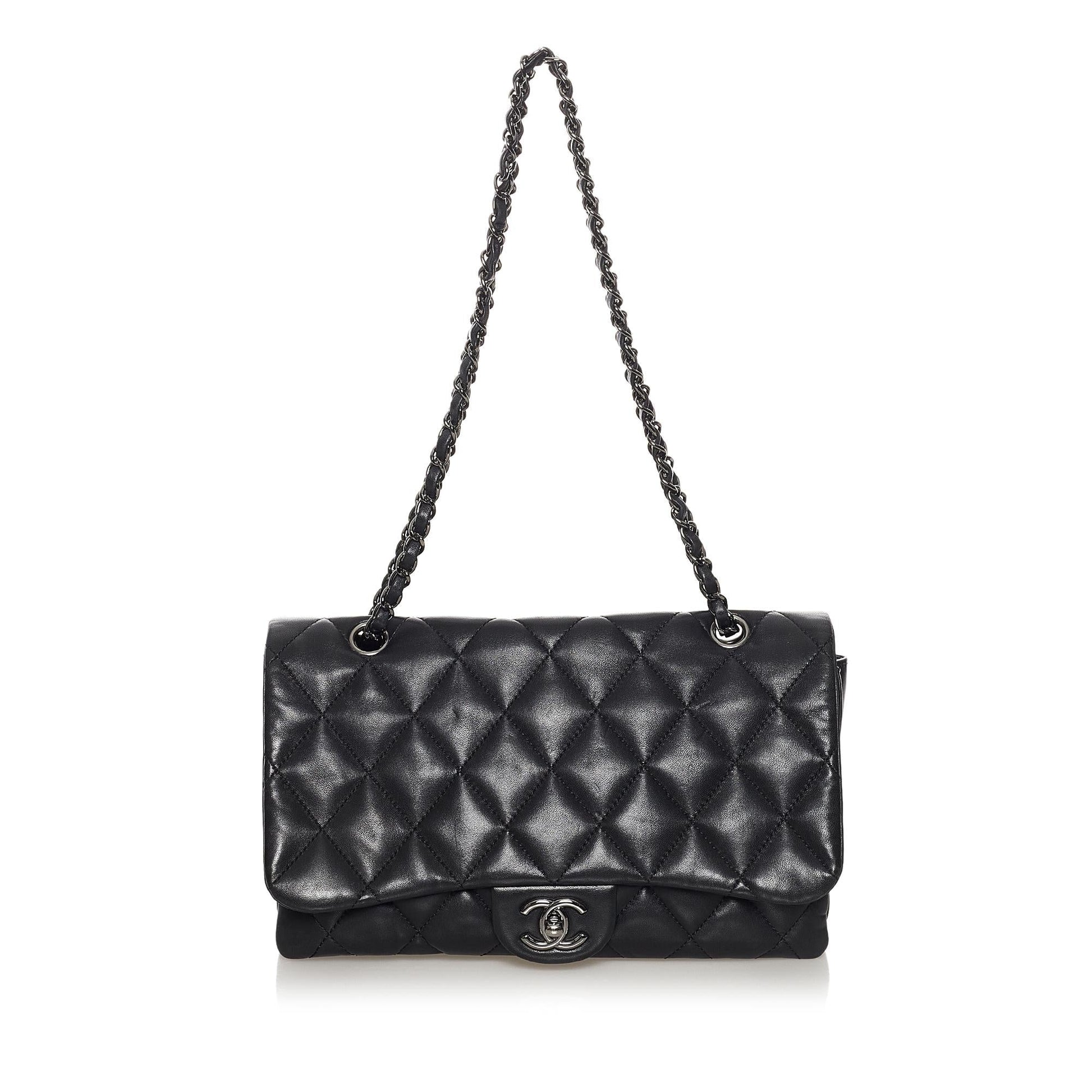 Chanel 3 Lambskin Flap SHG Leather Shoulder Bag