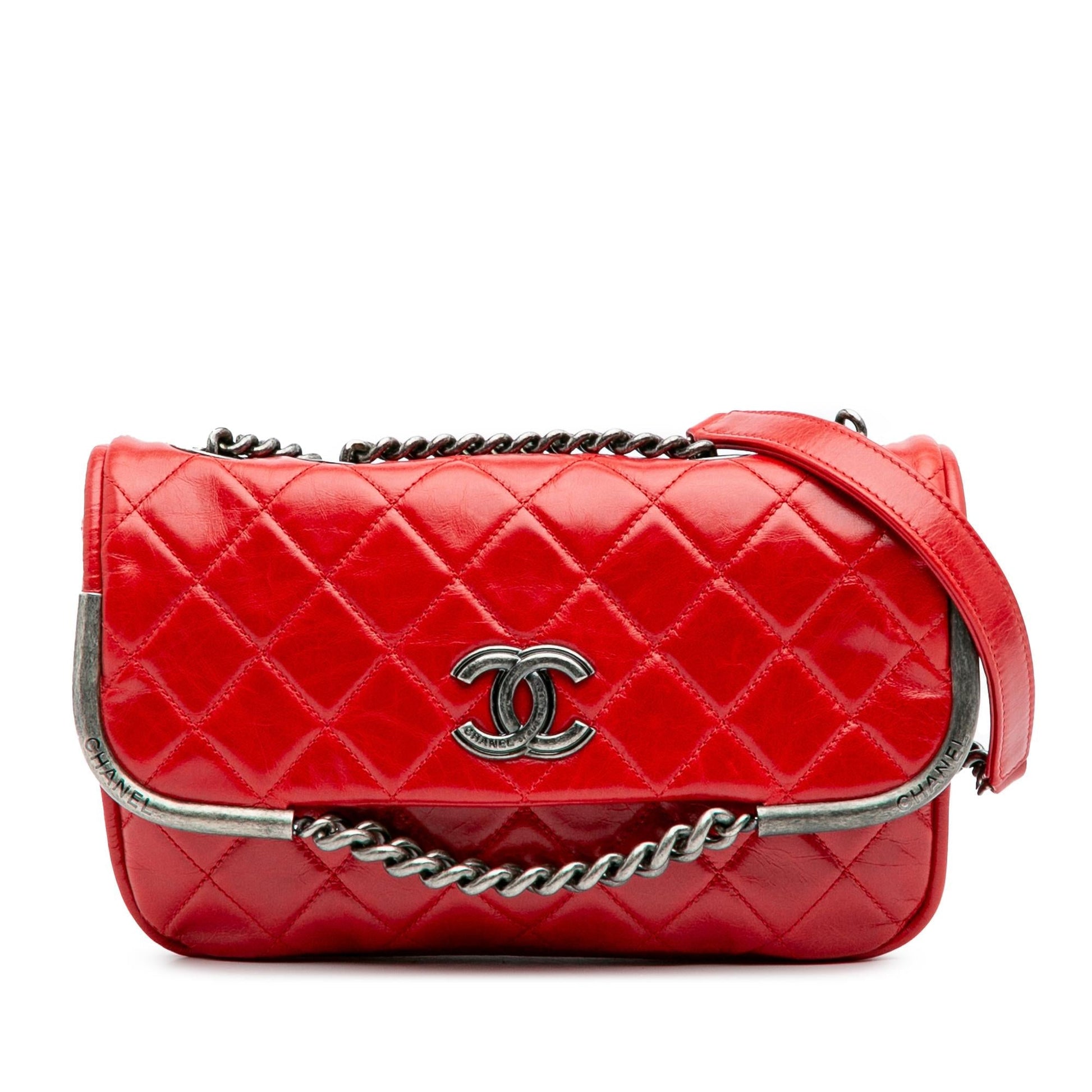 Chanel Aged Calfskin CC Frame Flap Handbag