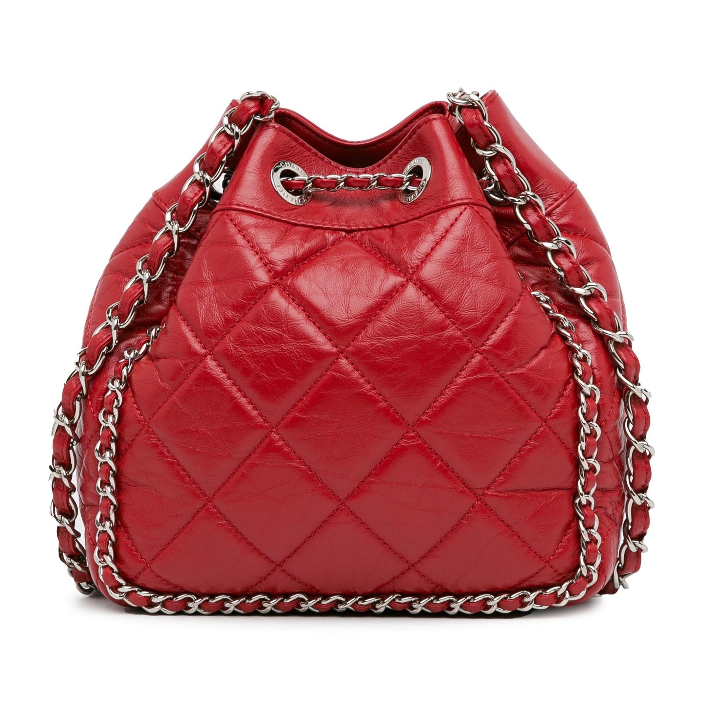 Chanel Aged Calfskin Around Drawstring Bucket SHG-i7MvxX Jewelry