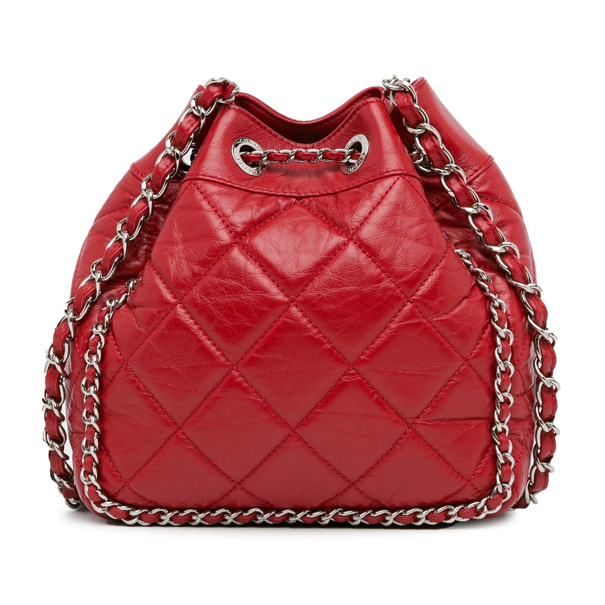 Chanel Aged Calfskin Around Drawstring Bucket SHG-i7MvxX Jewelry