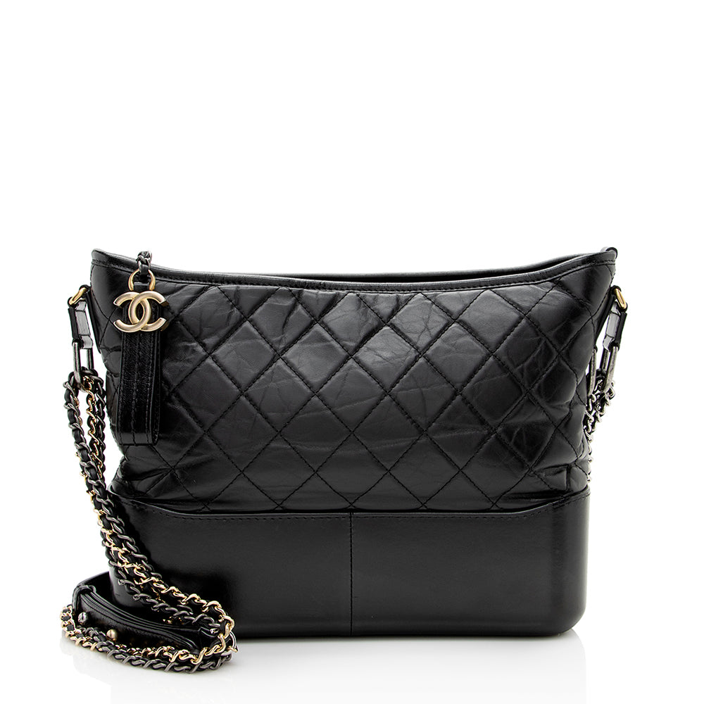 Chanel Aged Calfskin Gabrielle Hobo SHF Shoulder Bag 3