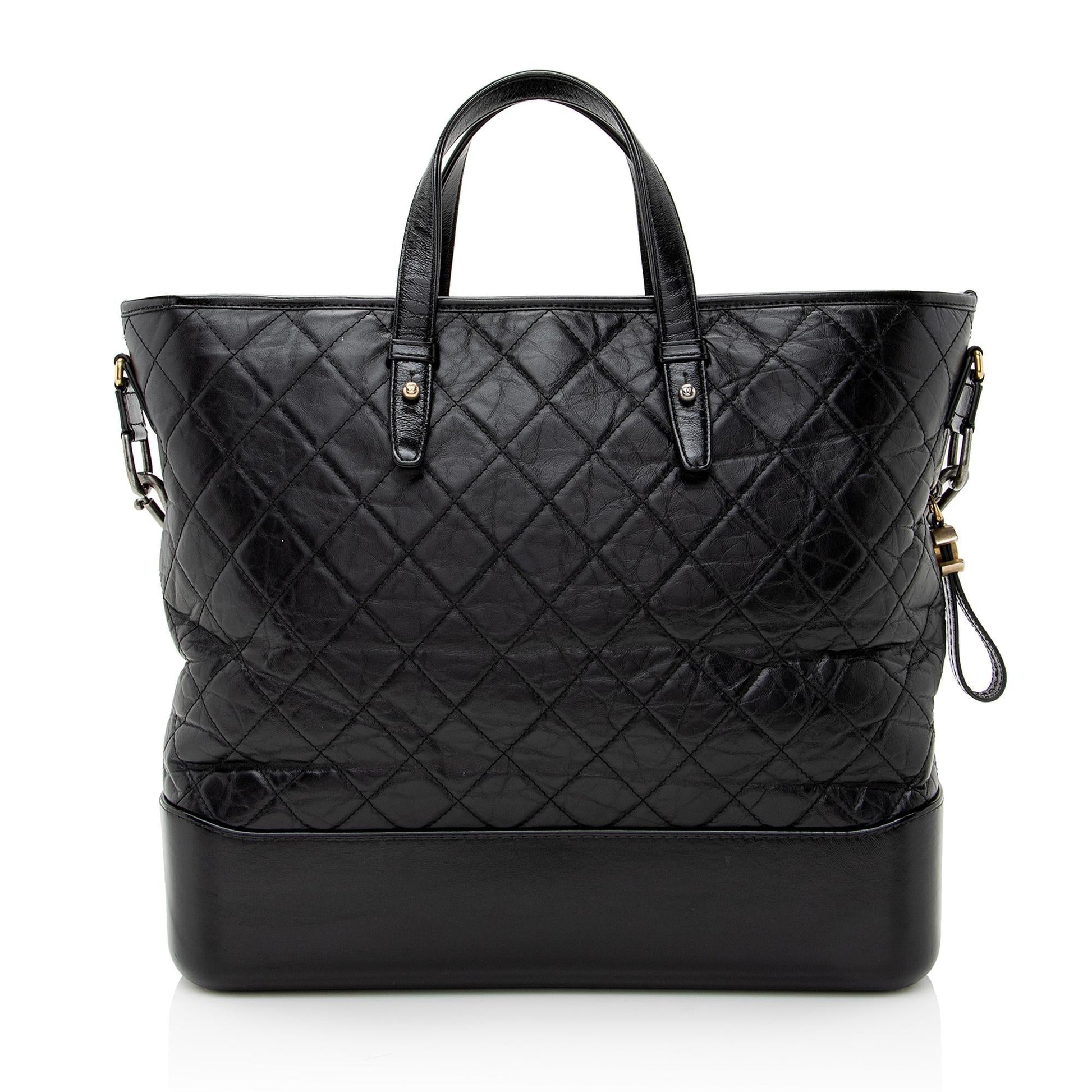 Chanel Aged Calfskin Gabrielle Shopping Tote Bag