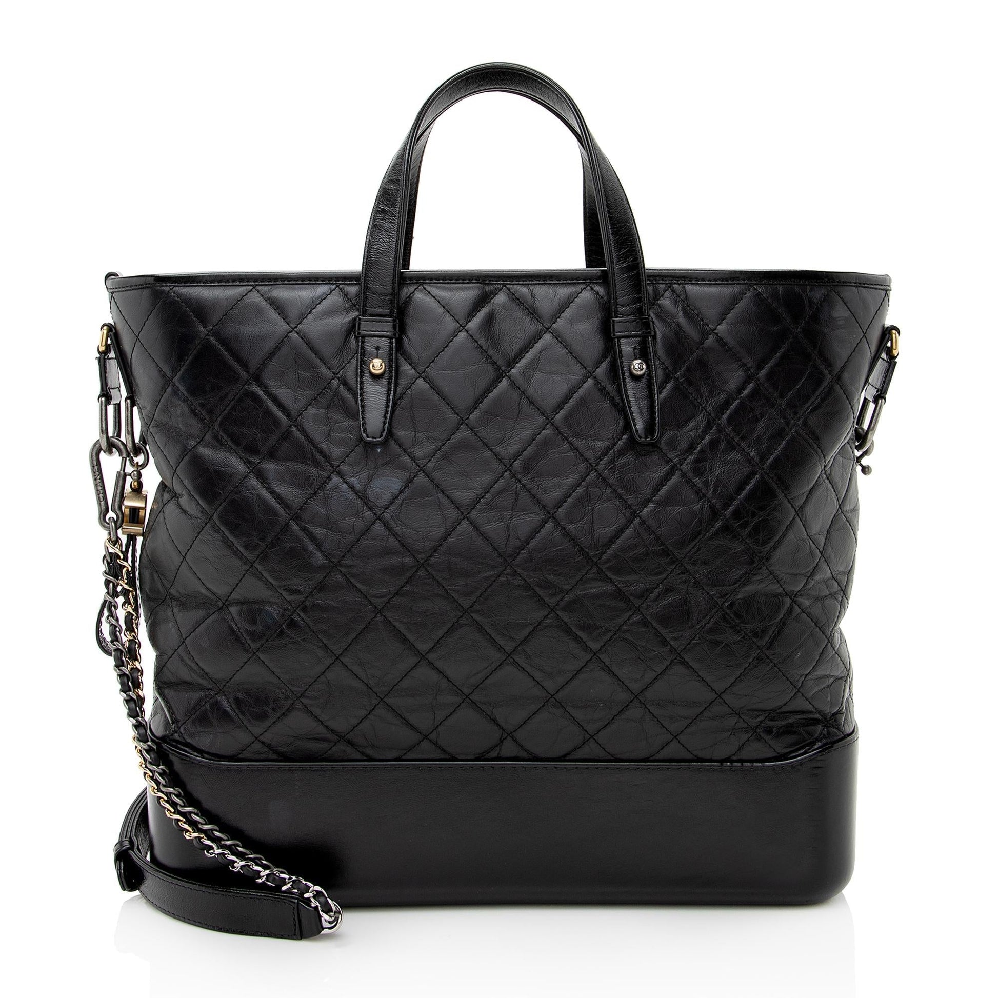 Chanel Aged Calfskin Gabrielle Shopping Tote Bag