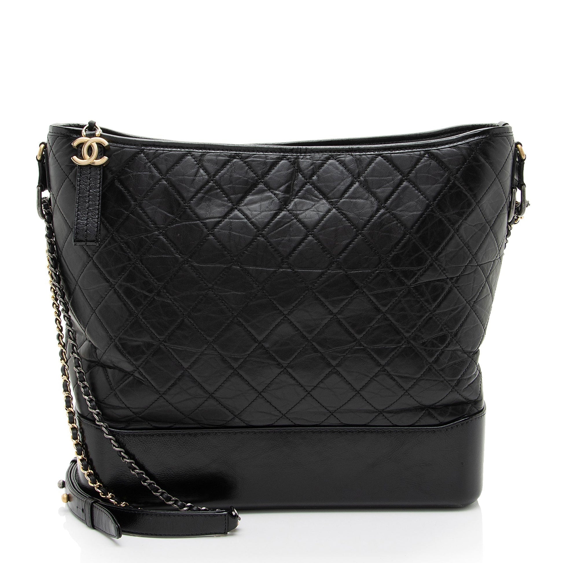 Chanel Aged Calfskin Gabrielle Maxi Hobo (SHF-oCMkLw)