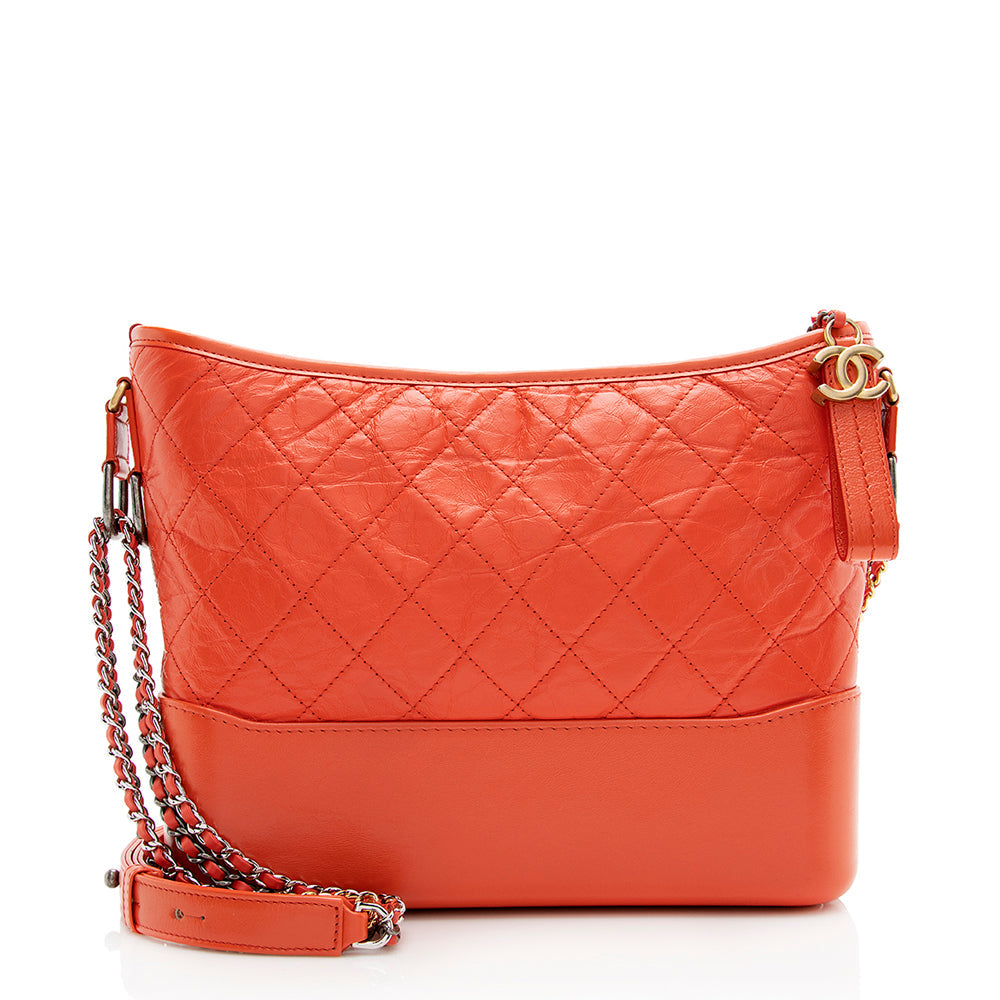 Chanel Aged Calfskin Gabrielle Hobo SHF Shoulder Bag 4