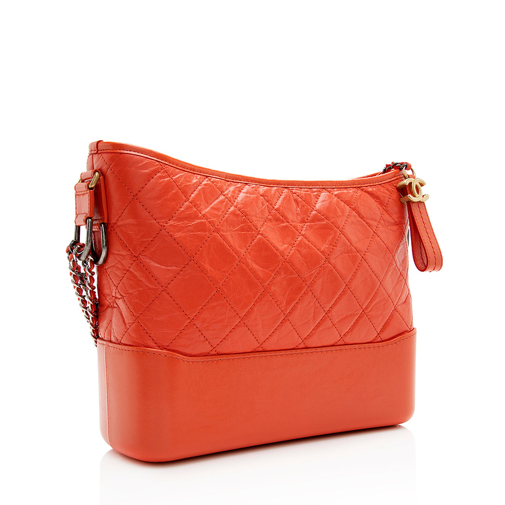 Chanel Aged Calfskin Gabrielle Hobo SHF Shoulder Bag 4