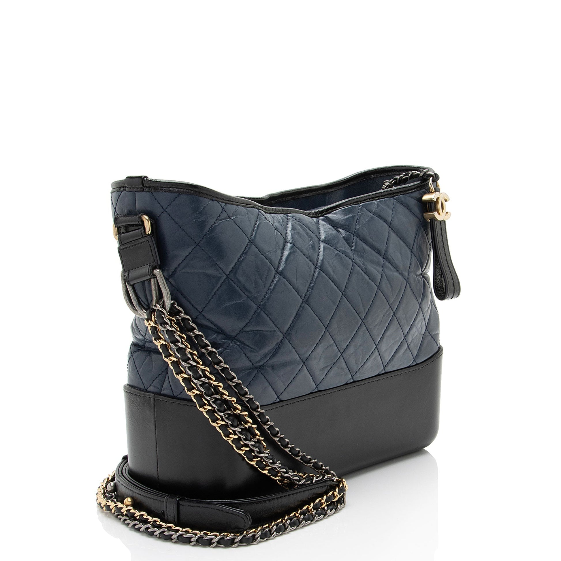 Chanel Aged Calfskin Gabrielle Hobo Shoulder Bag