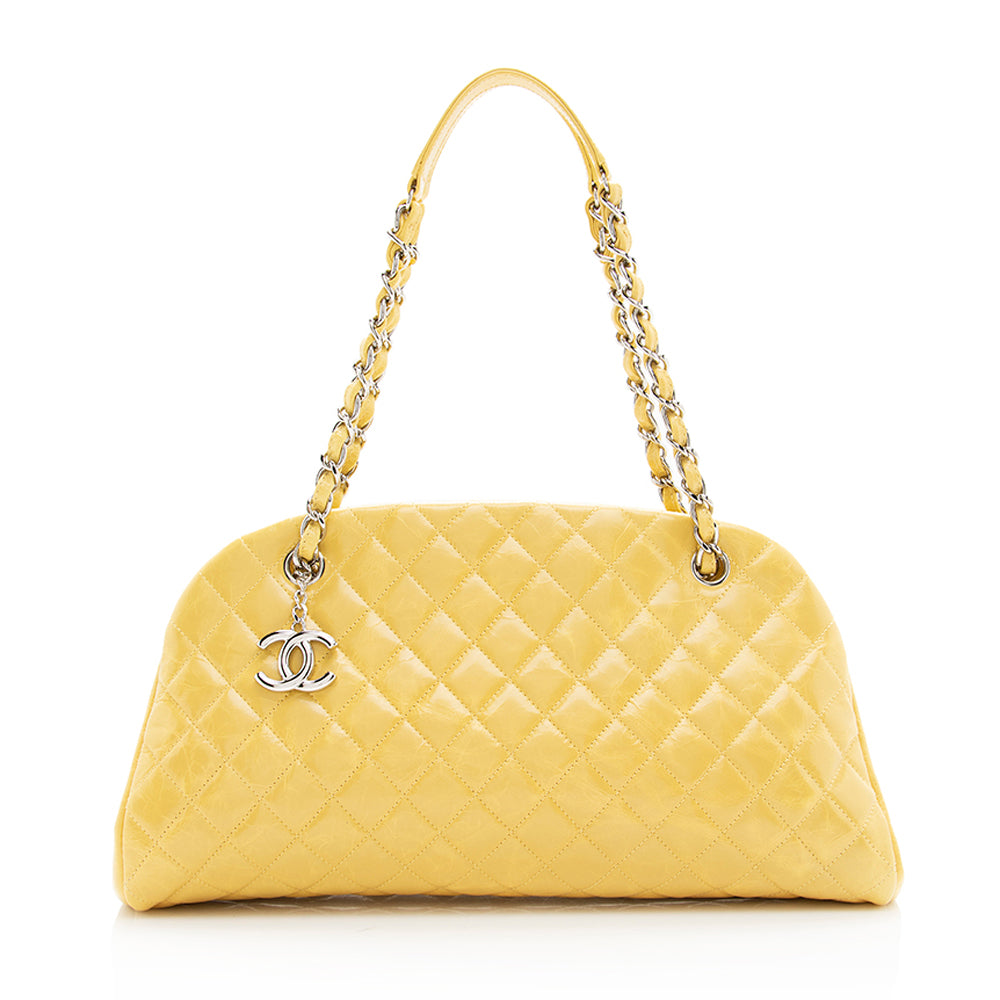 Chanel Aged Calfskin Just Mademoiselle Bowling SHF Handbag