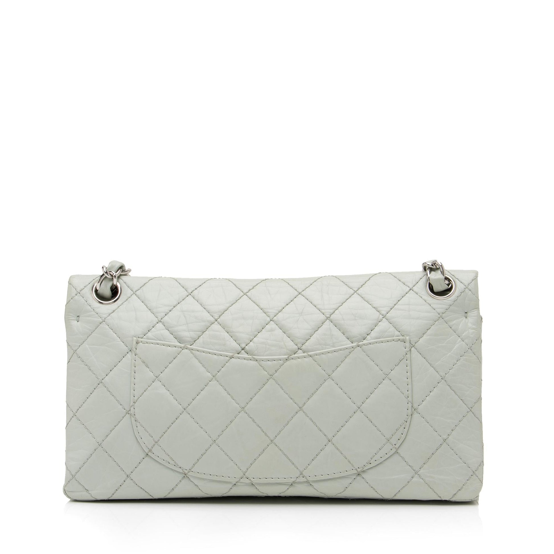 Chanel Aged Calfskin Long Double Flap SHF Shoulder Bag