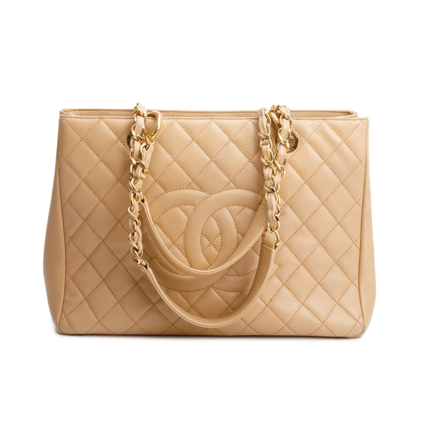 Chanel Caviar Grand Shopping GST Leather Beige Travel Bag 5