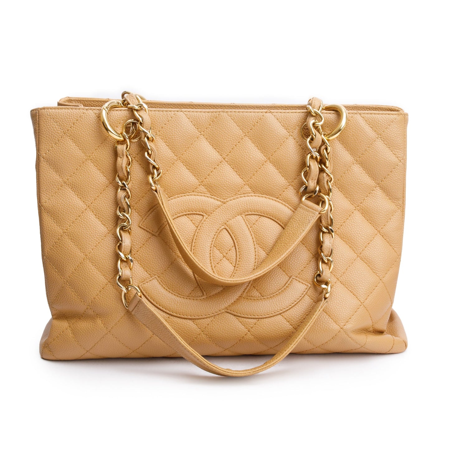 Chanel Caviar Grand Shopping GST Leather Beige Travel Bag 6
