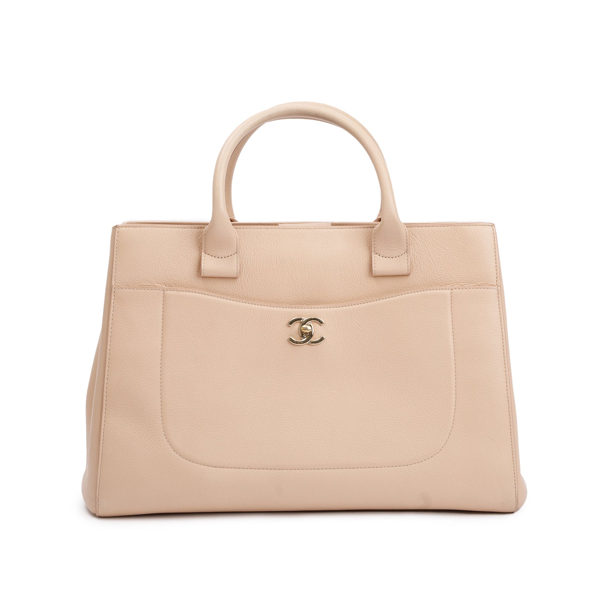 Chanel Caviar Neo Excecutive Leather Beige Travel Bag
