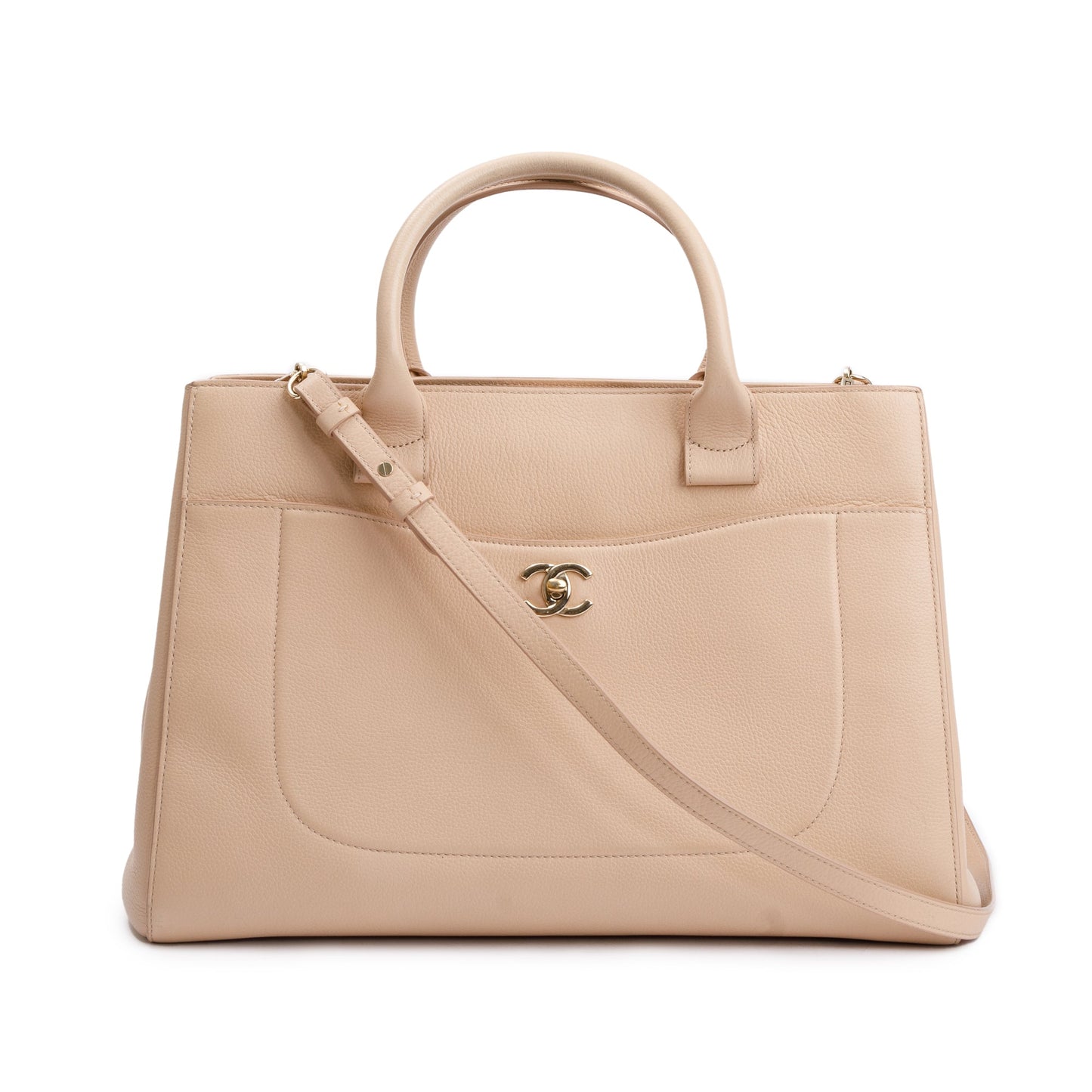Chanel Caviar Neo Excecutive Leather Beige Travel Bag